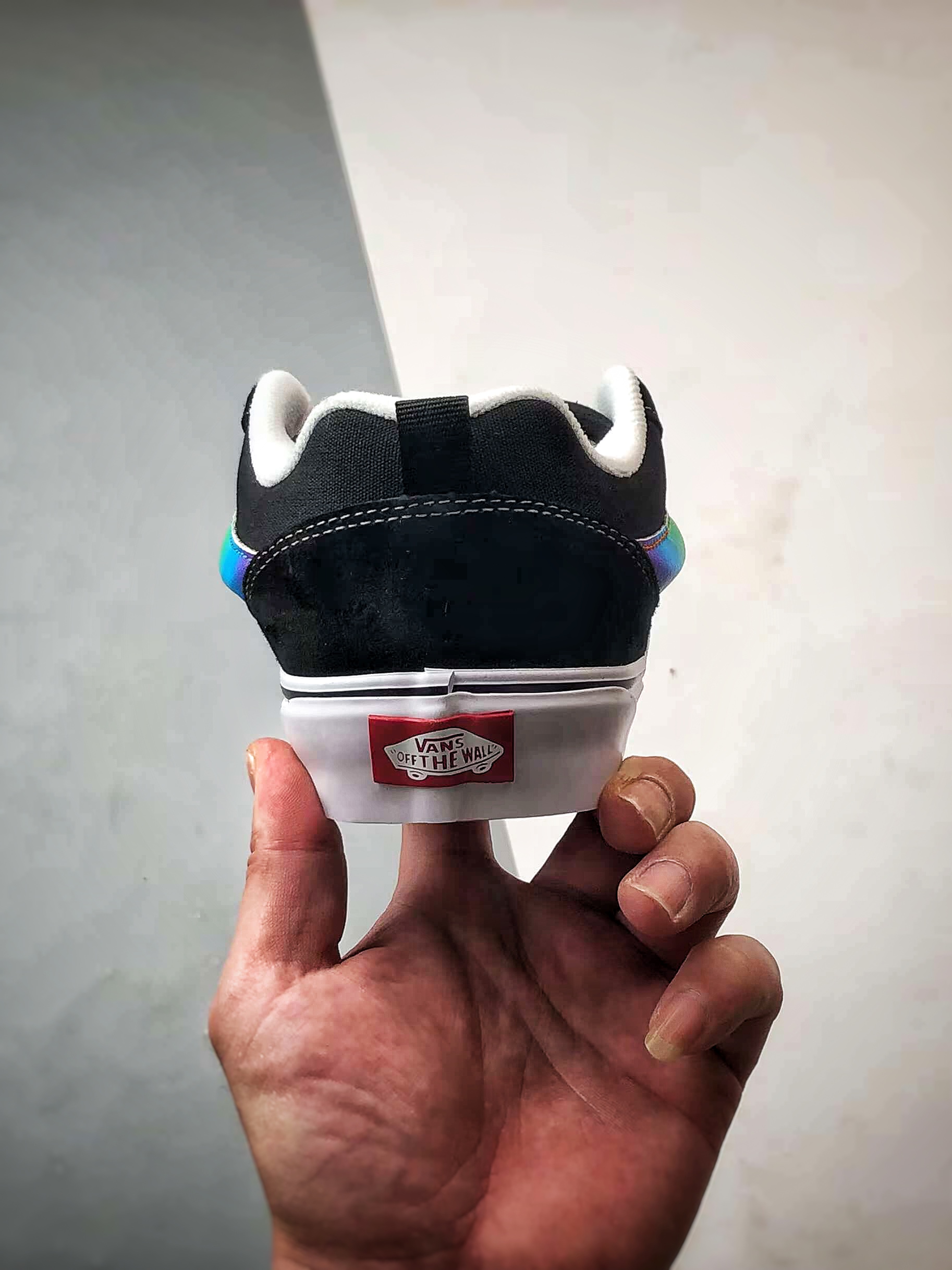 Vans Knu Skool 黑彩虹 官方新款 复古休闲胖胖面包鞋