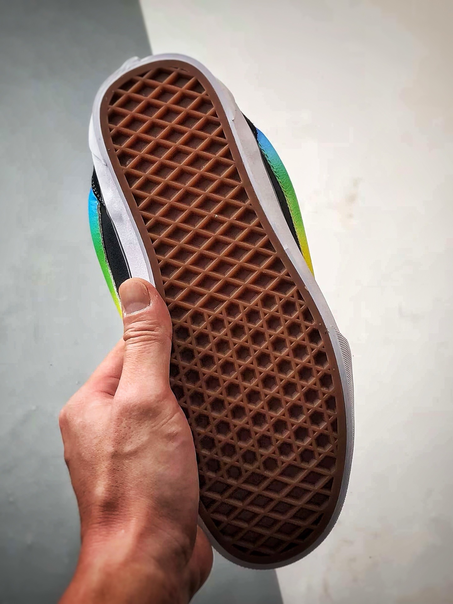 Vans Knu Skool 黑彩虹 官方新款 复古休闲胖胖面包鞋