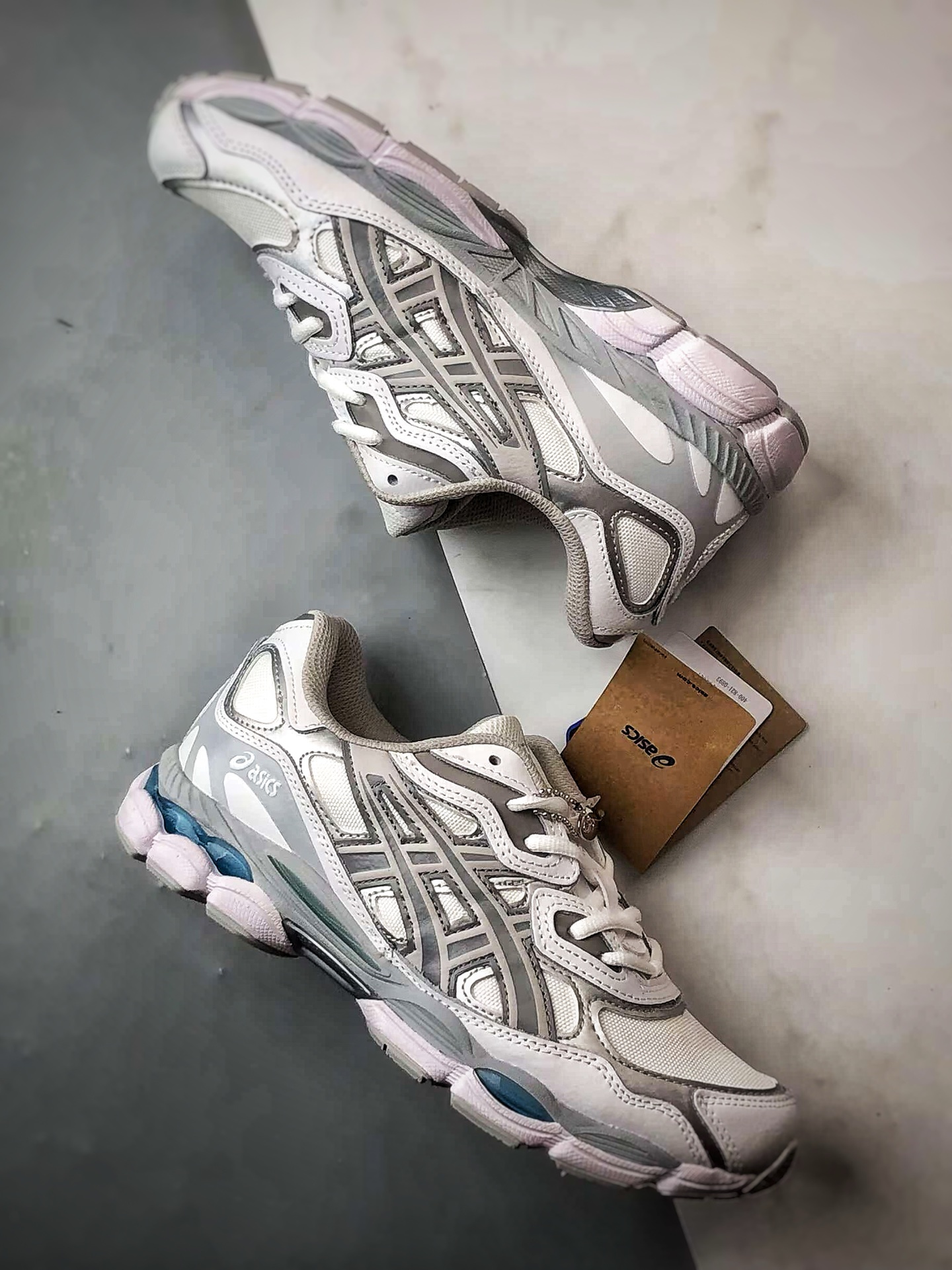 Asics Gel-NYC 复古单品 白灰色 亚瑟士新款厚底街头运动休闲鞋