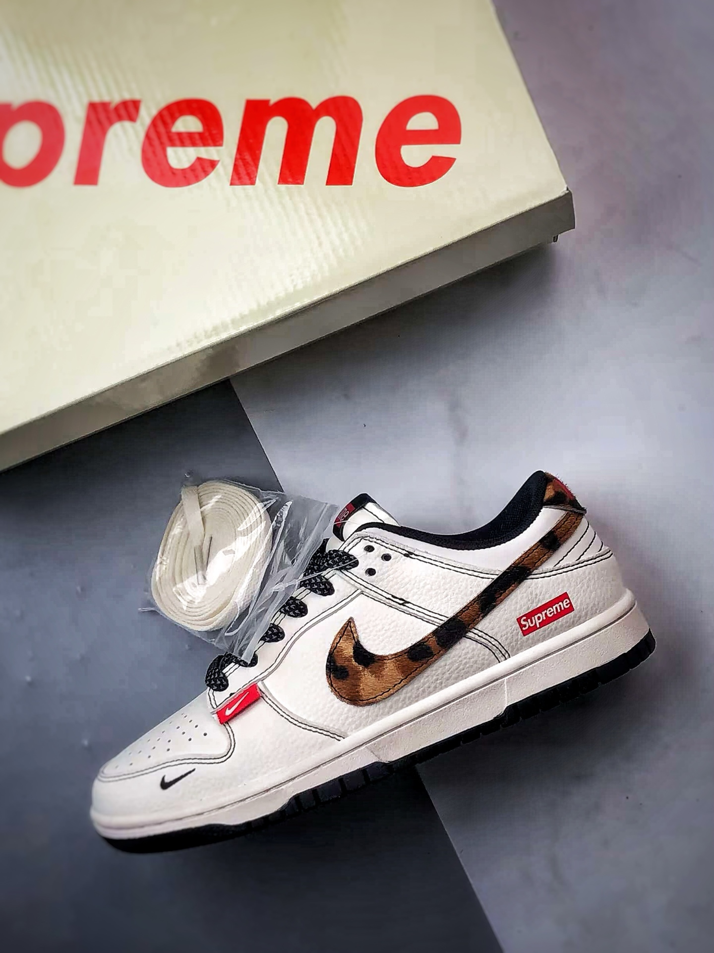 270 NK Dunk Low Retro ”DIY高端定制” Sup白黑棕豹纹 低帮休闲运动板鞋 ZH2598-269