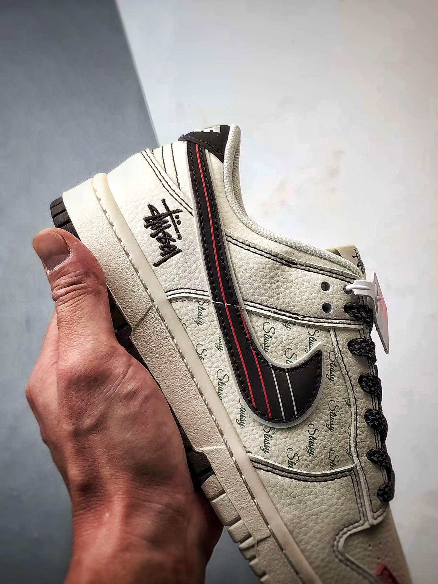 NK Dunk Low Retro ”DIY高端定制” 斯图西米白深棕 低帮休闲运动板鞋 XS6089-536