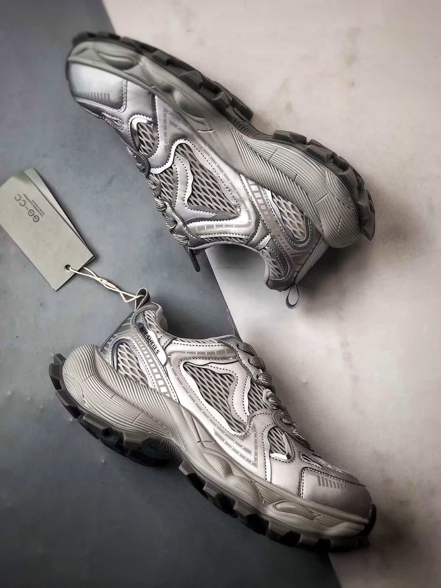 240 GG-CC Chunky Low 灰色 25ss新款 休闲时尚运动厚底增高老爹鞋