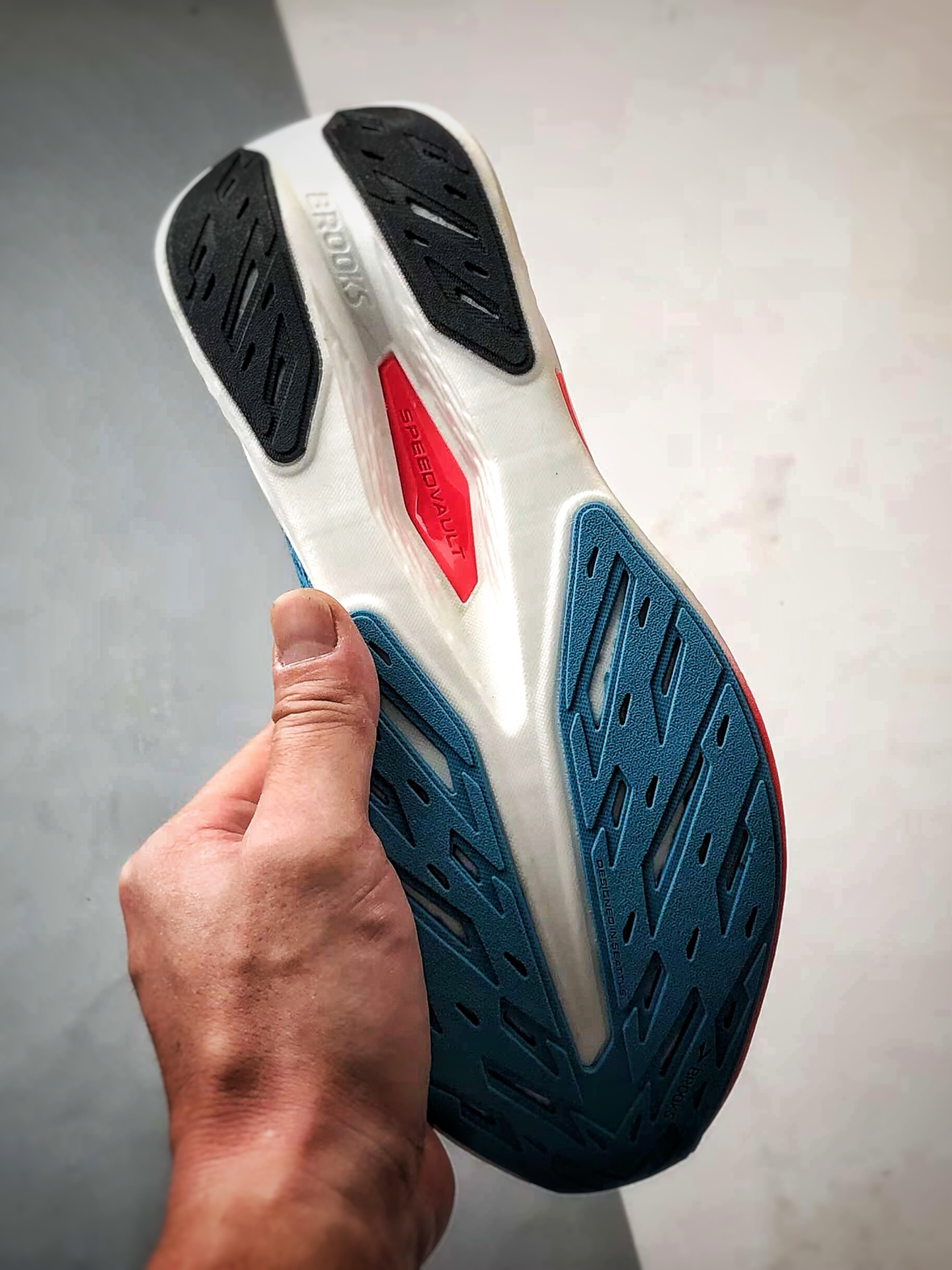 200 Brooks/布鲁克斯 Hyperion Max 2 蓝红 马拉松竞速专业透气跑步鞋