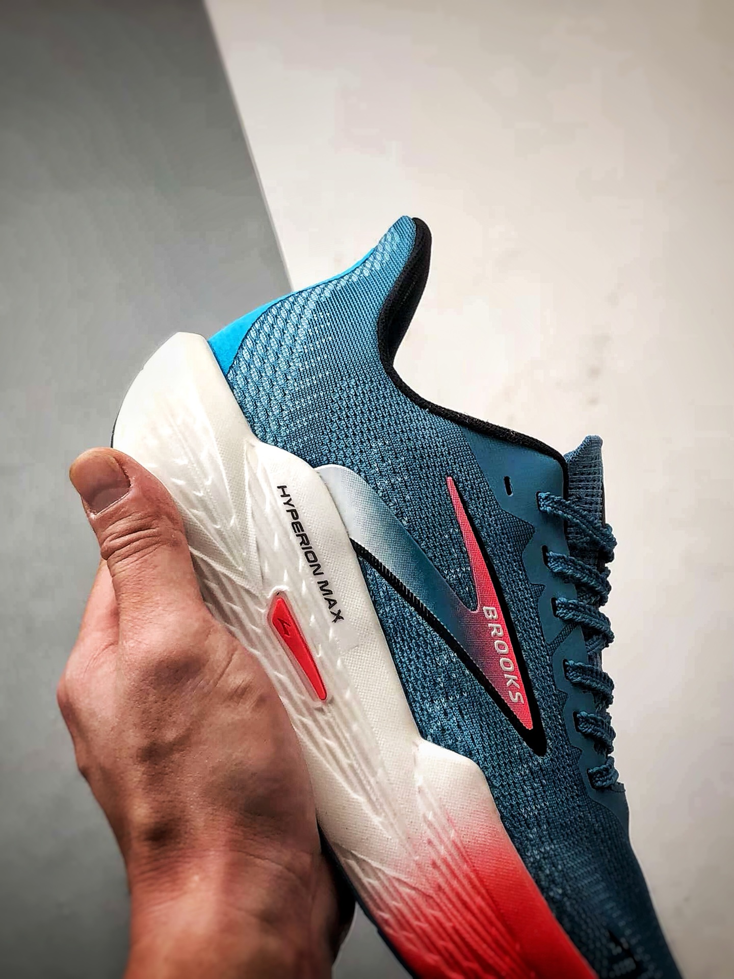 200 Brooks/布鲁克斯 Hyperion Max 2 蓝红 马拉松竞速专业透气跑步鞋