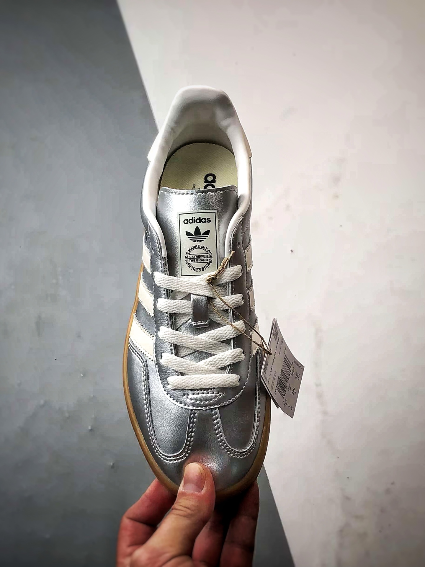 200 AD Originals Gazelle Indoor 金属银 三叶草复古休闲运动板鞋 JR1206