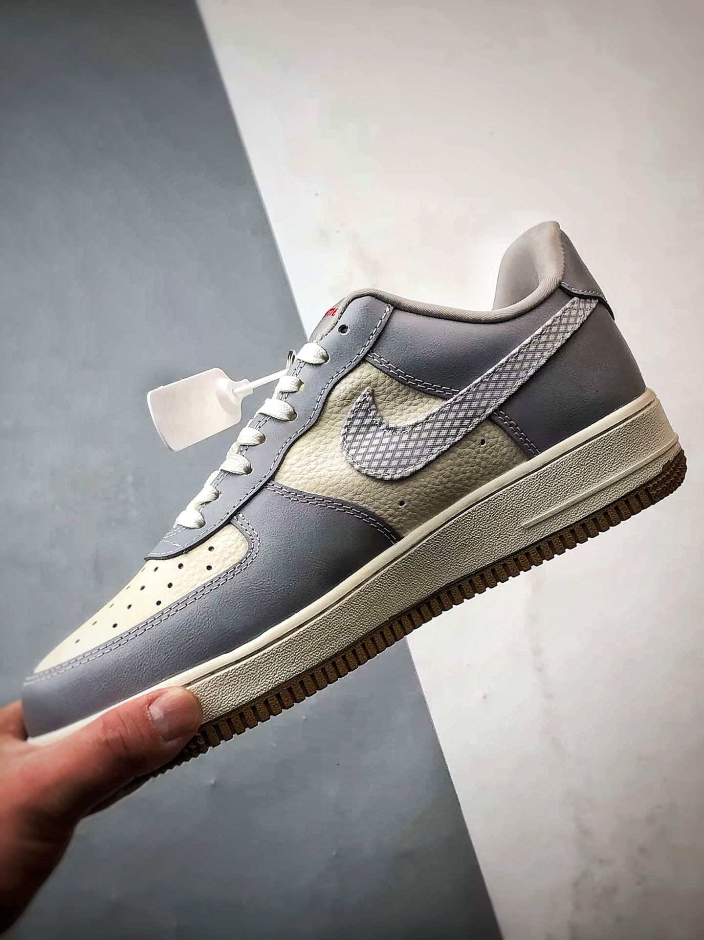 280 Sup x Air Force 1 Low 米灰格纹钩 KK1988-075