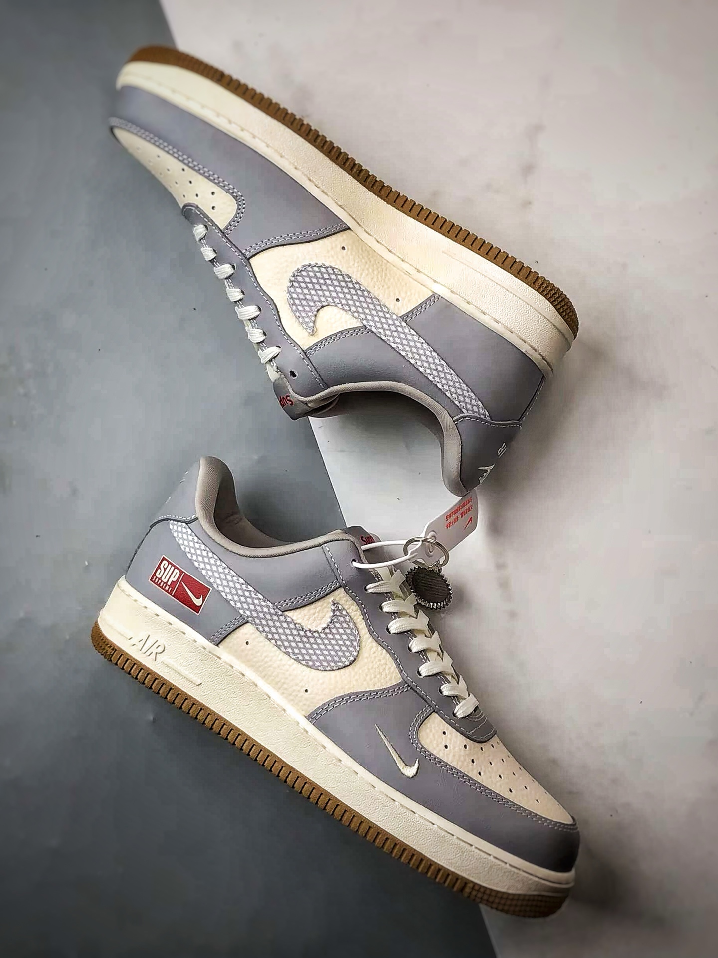 280 Sup x Air Force 1 Low 米灰格纹钩 KK1988-075