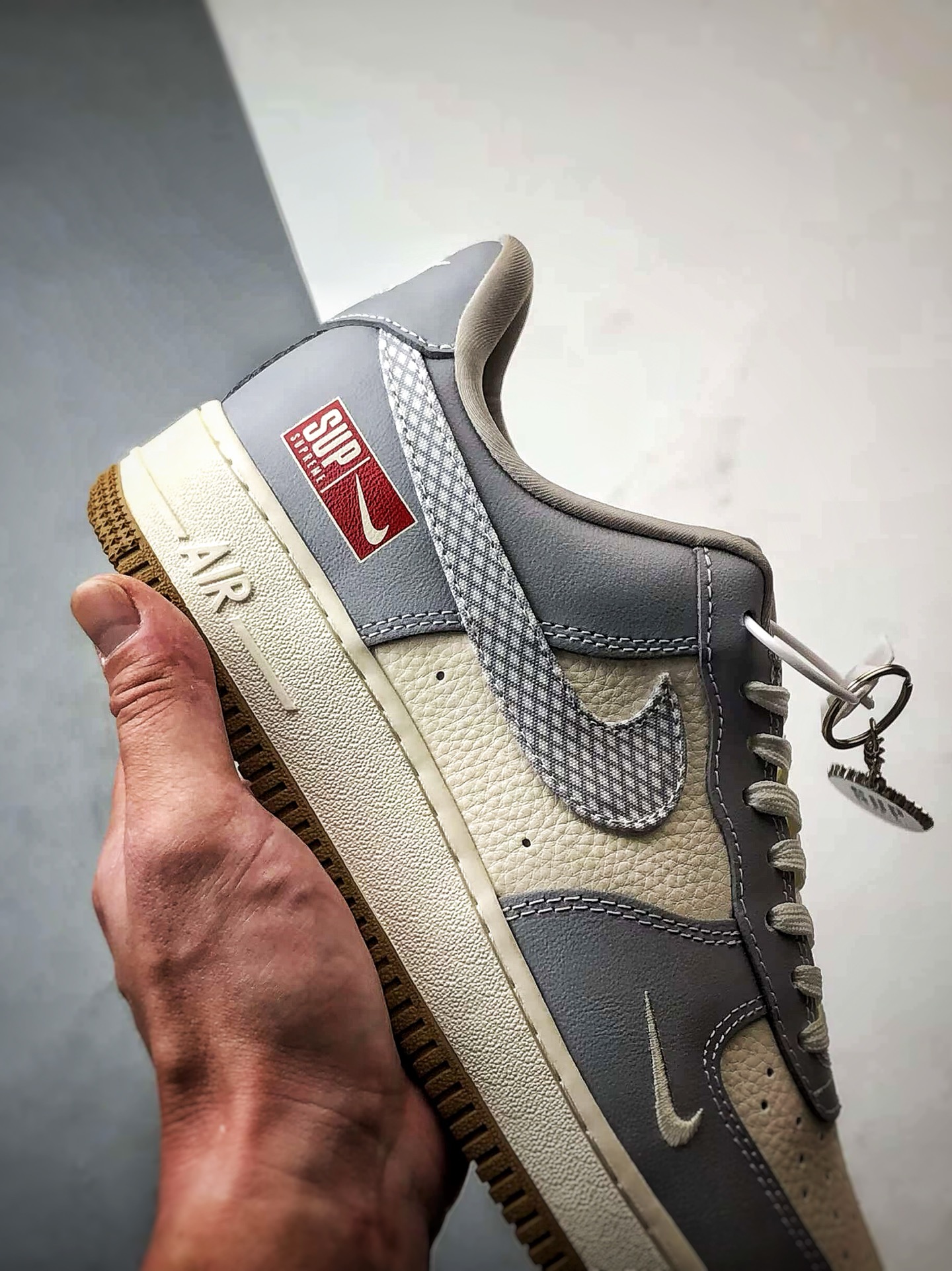 280 Sup x Air Force 1 Low 米灰格纹钩 KK1988-075