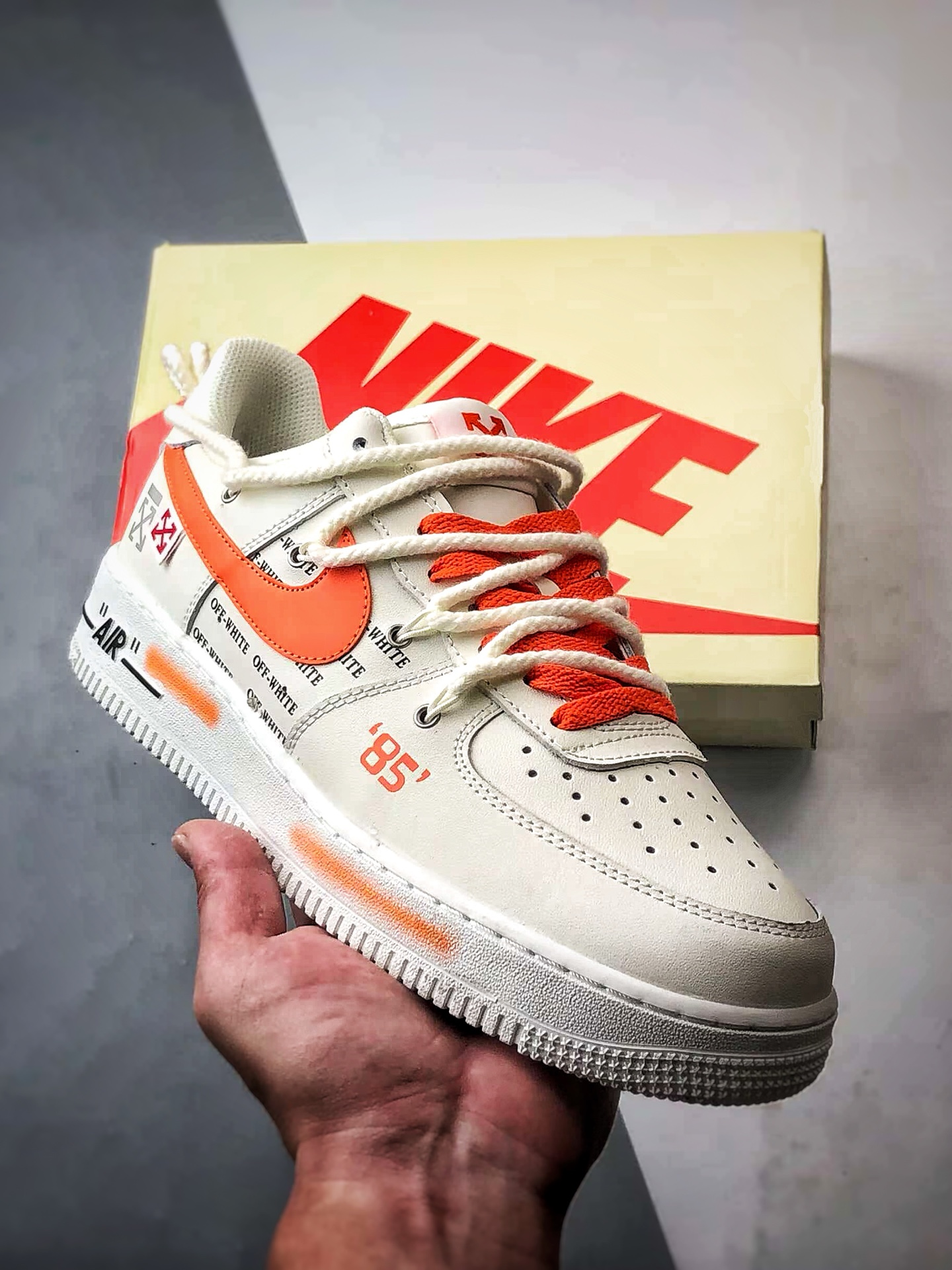 260 Air Force 1 Low OW米白橙解构 TX-589622
