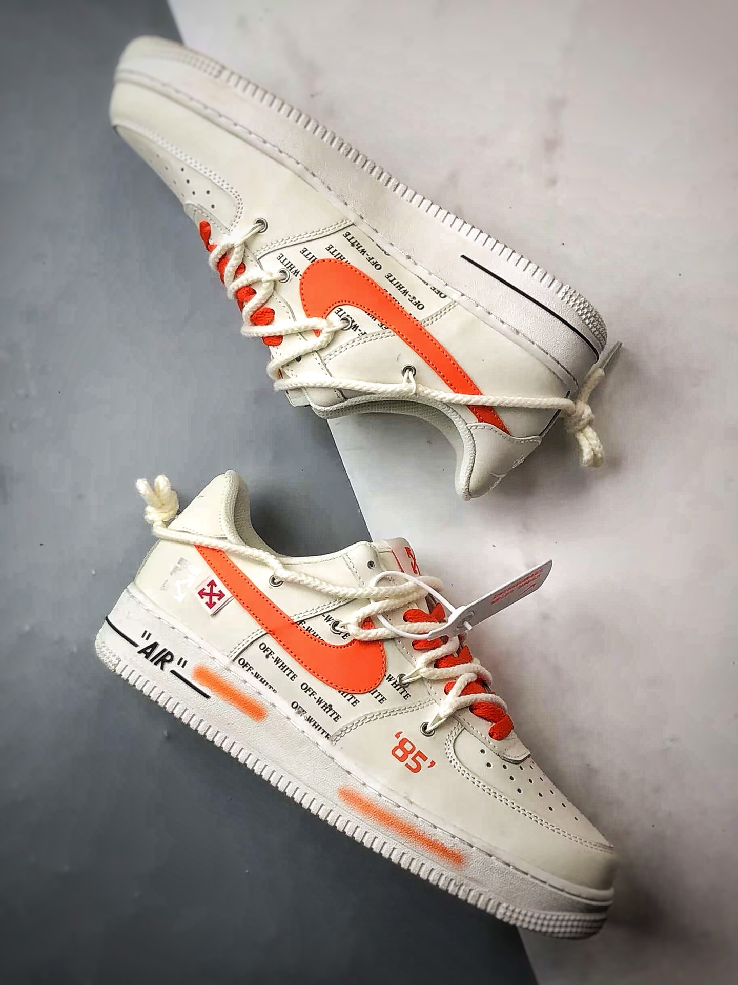 260 Air Force 1 Low OW米白橙解构 TX-589622