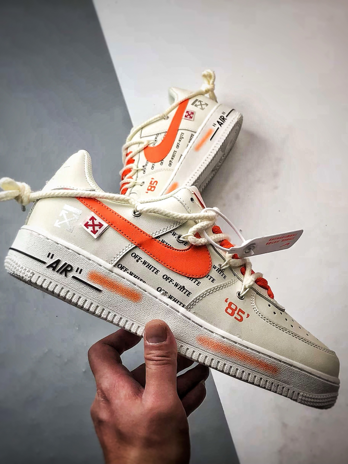 260 Air Force 1 Low OW米白橙解构 TX-589622