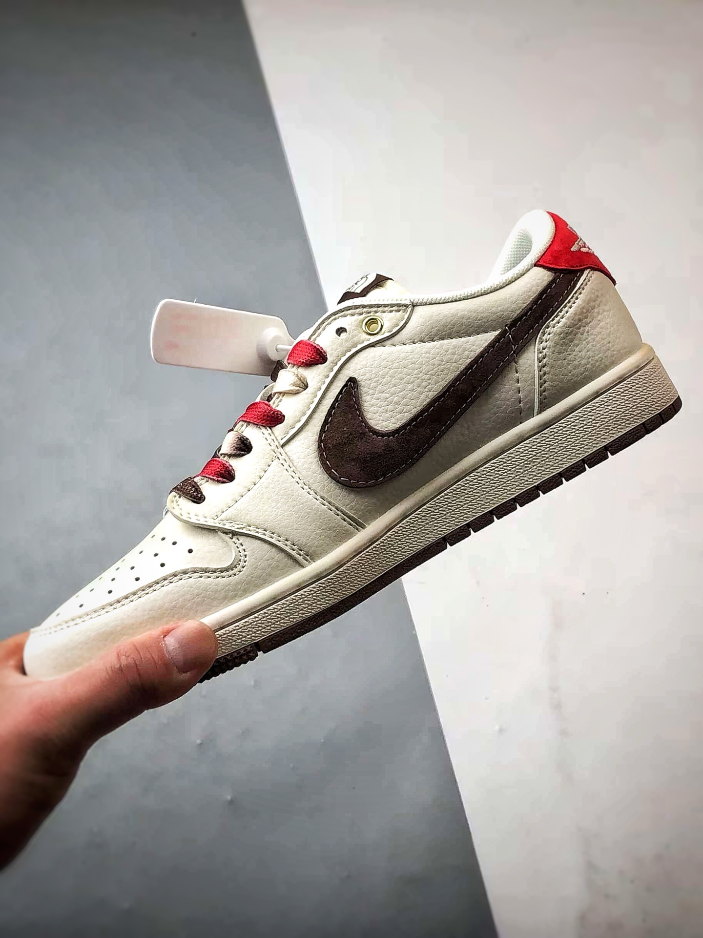 290 Air Jordan 1 Low ”高端定制” 北面米棕红倒钩 FC1688-213