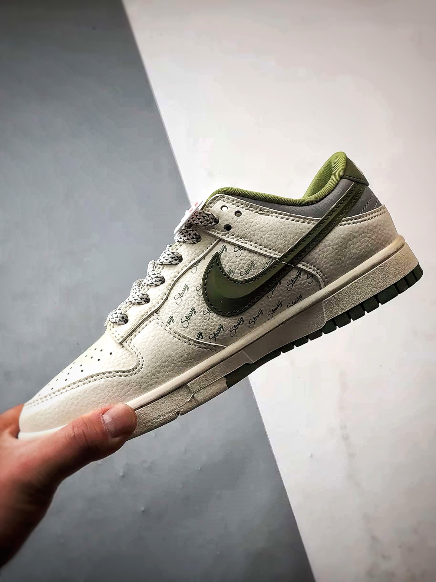 290 NK Dunk Low Retro ”DIY高端定制” 斯图西米白绿 低帮休闲运动板鞋 XS6089-538