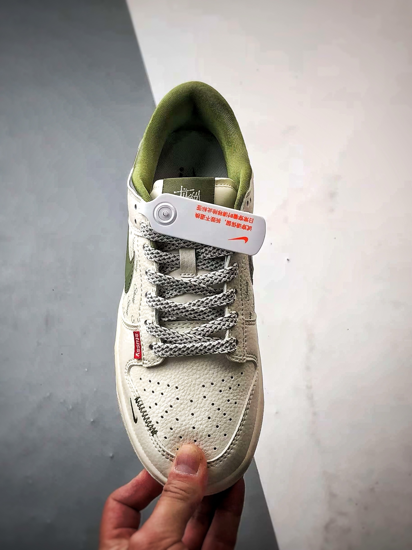 290 NK Dunk Low Retro ”DIY高端定制” 斯图西米白绿 低帮休闲运动板鞋 XS6089-538