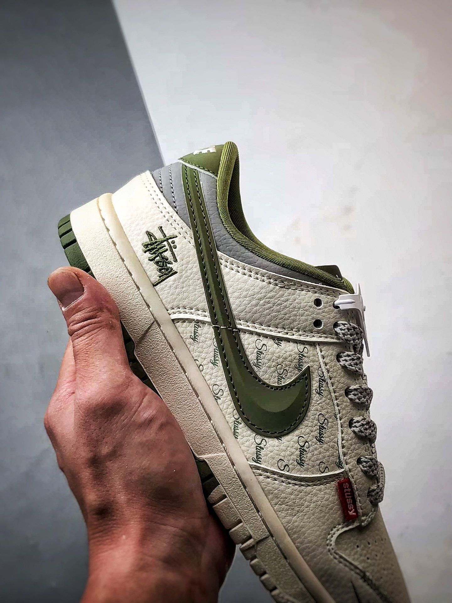 290 NK Dunk Low Retro ”DIY高端定制” 斯图西米白绿 低帮休闲运动板鞋 XS6089-538
