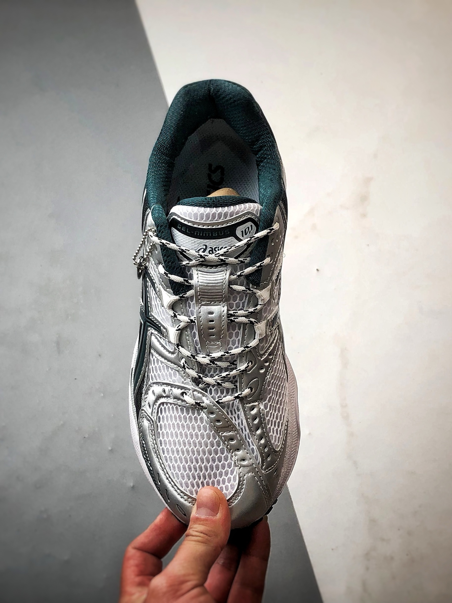230 Asics Gel-Nimbus 10.1 森林绿 亚瑟士复古先锋潮流拼接休闲跑步鞋