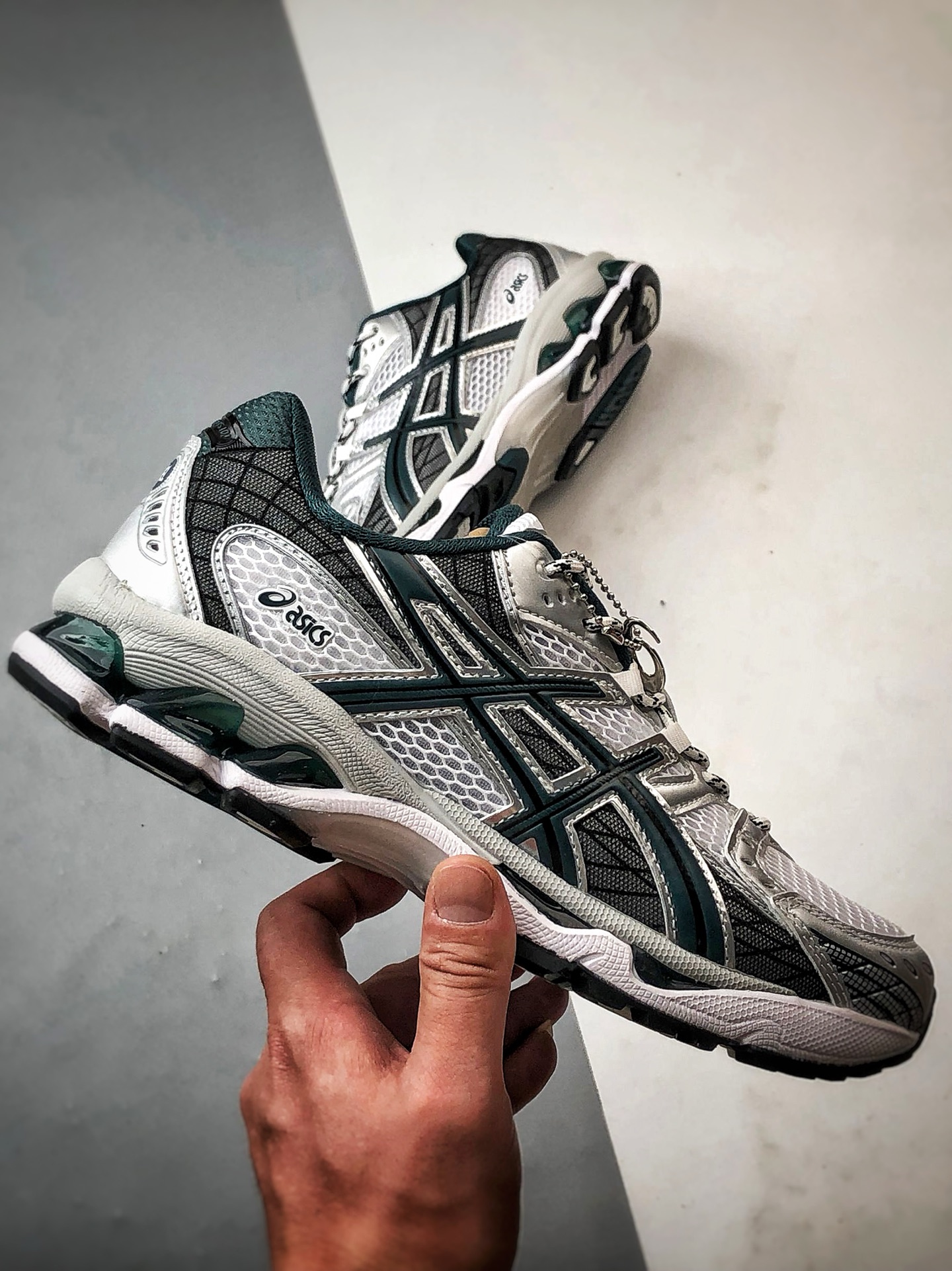 230 Asics Gel-Nimbus 10.1 森林绿 亚瑟士复古先锋潮流拼接休闲跑步鞋