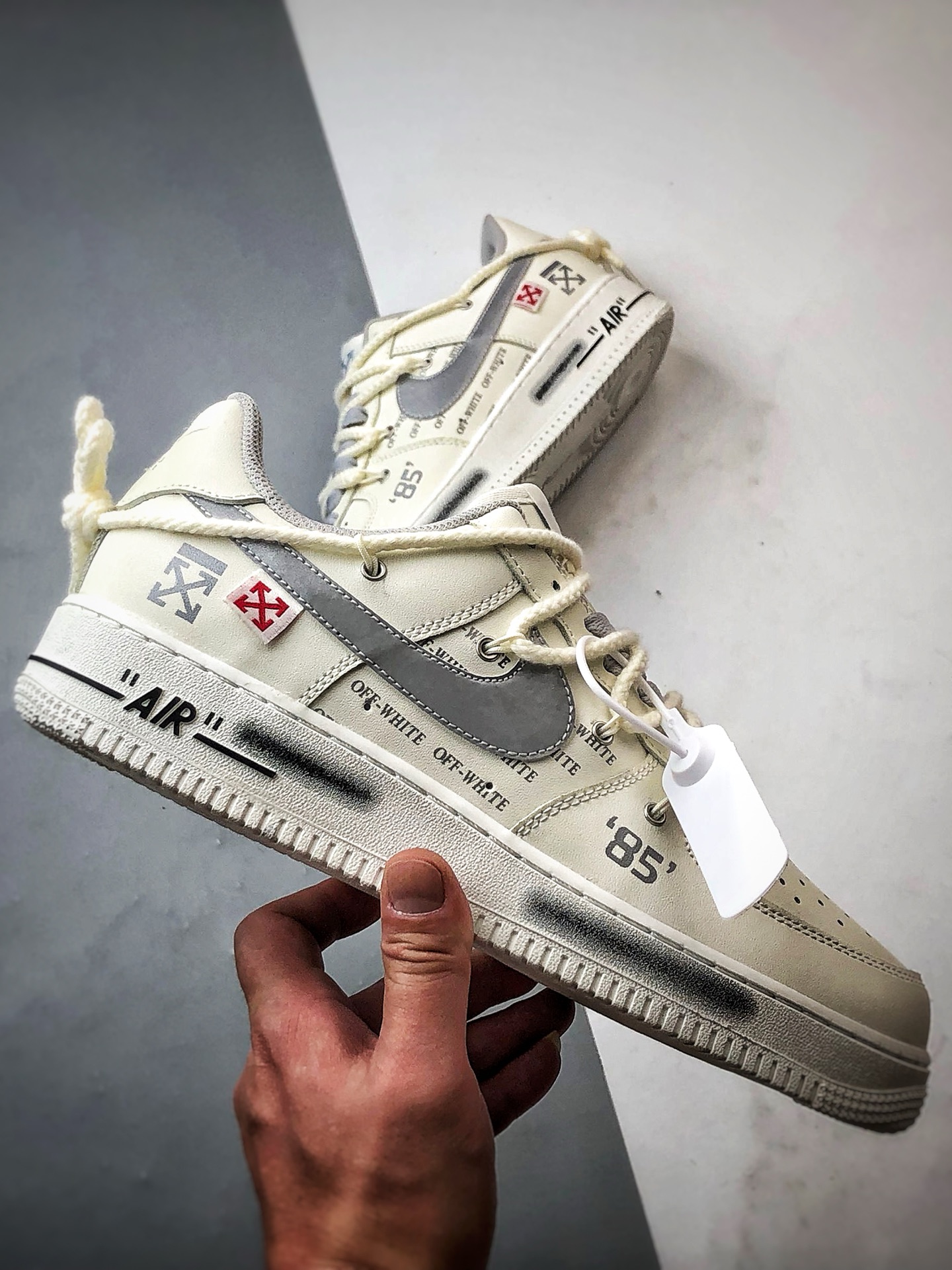 Air Force 1 Low OW米白银解构 TX-589633