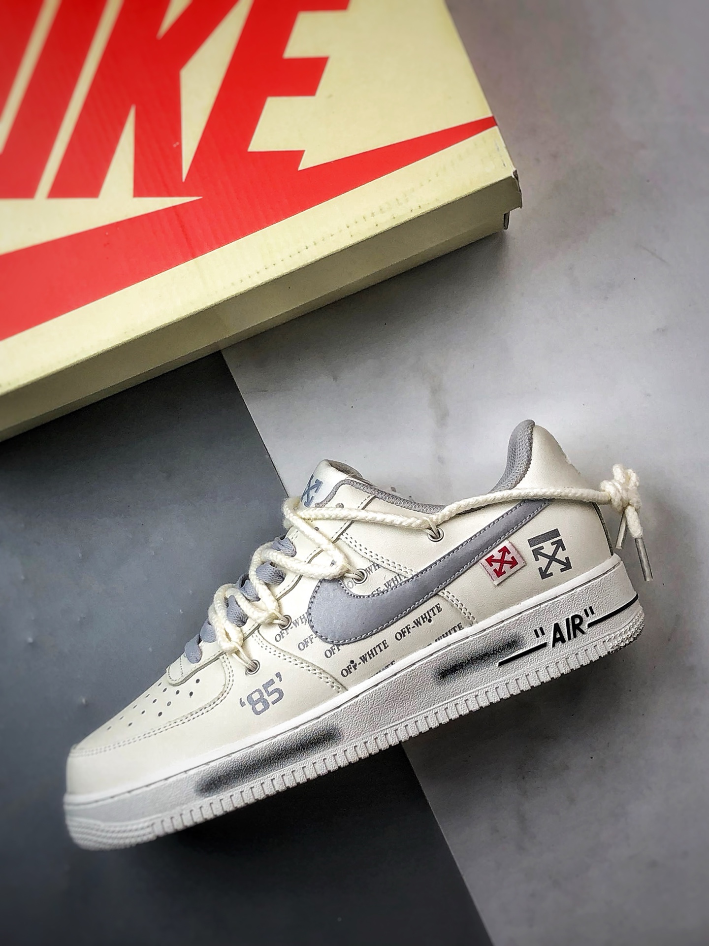 Air Force 1 Low OW米白银解构 TX-589633