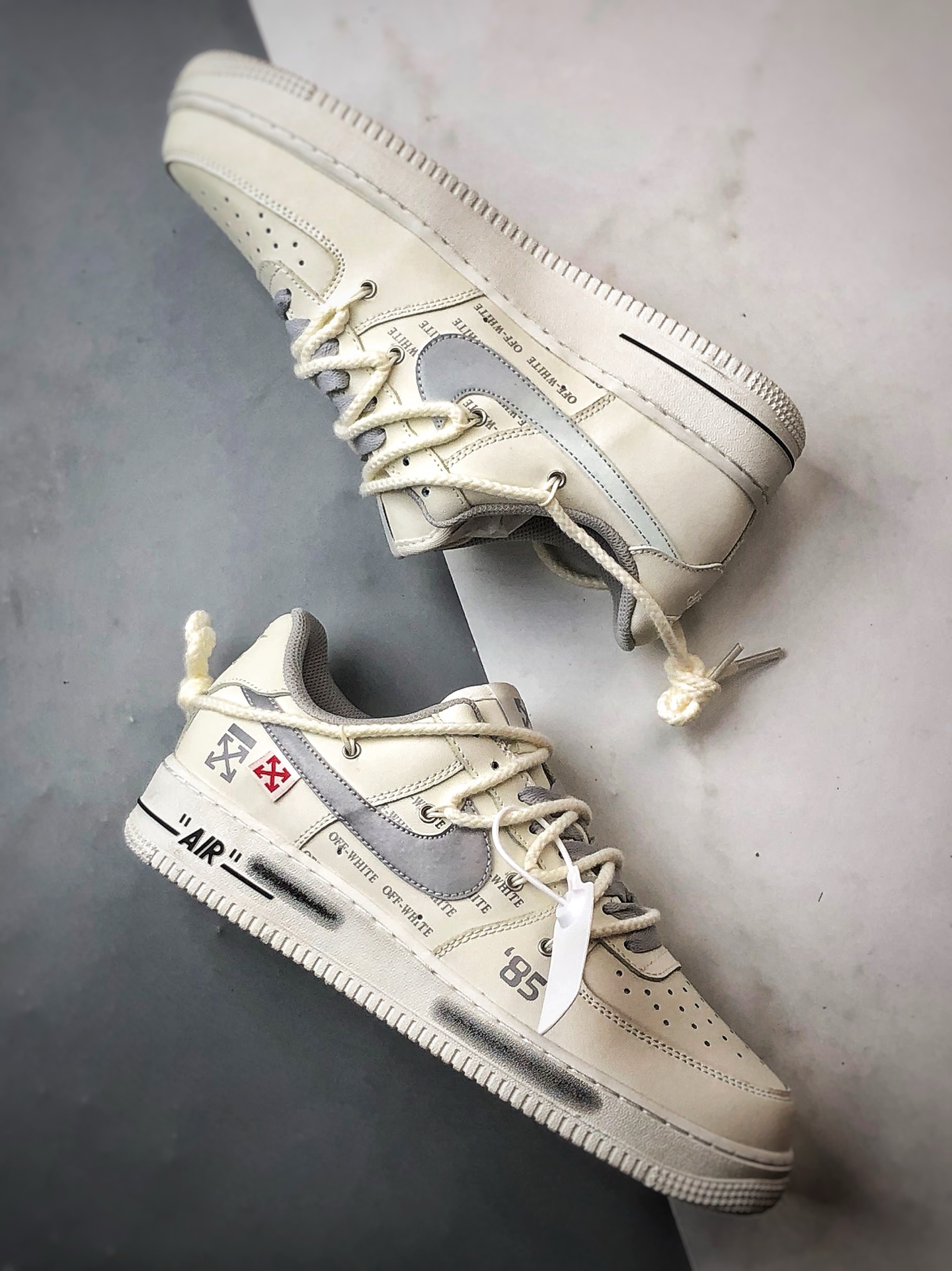 Air Force 1 Low OW米白银解构 TX-589633