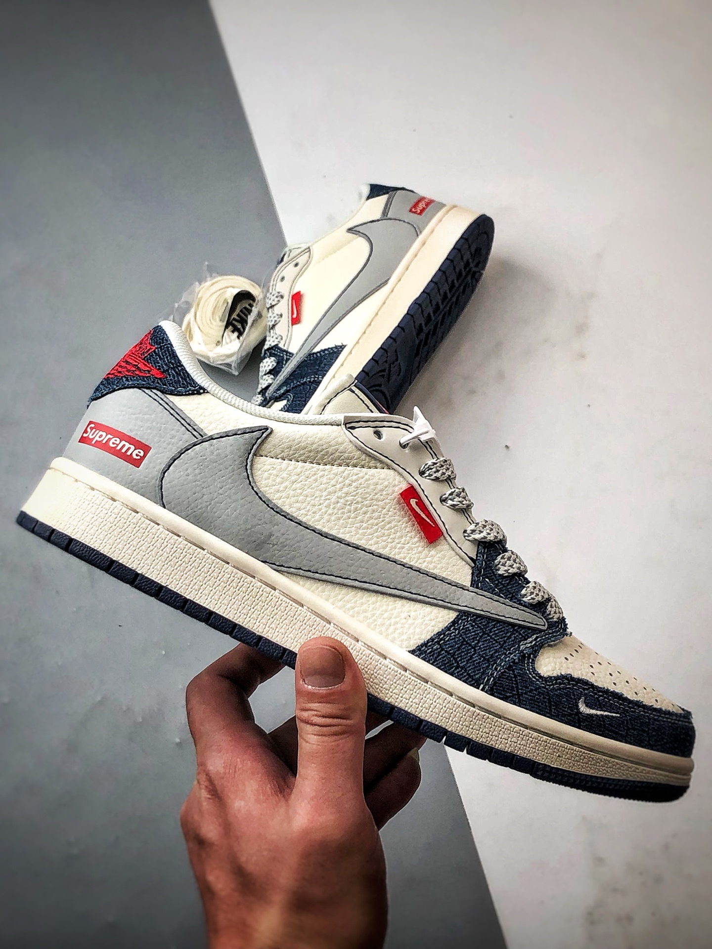 290 Air Jordan 1 Low ”高端定制” Sup牛仔白蓝灰倒钩 JJ2508-565