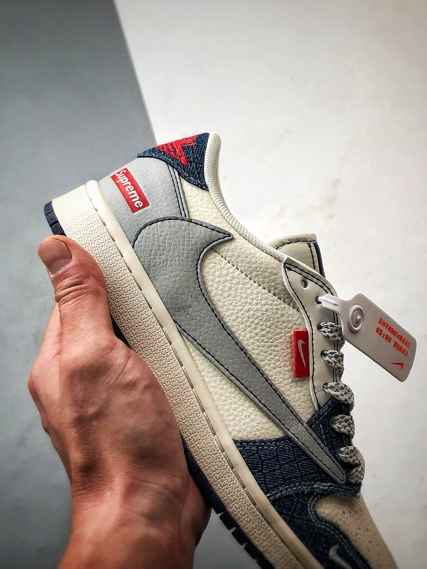 290 Air Jordan 1 Low ”高端定制” Sup牛仔白蓝灰倒钩 JJ2508-565