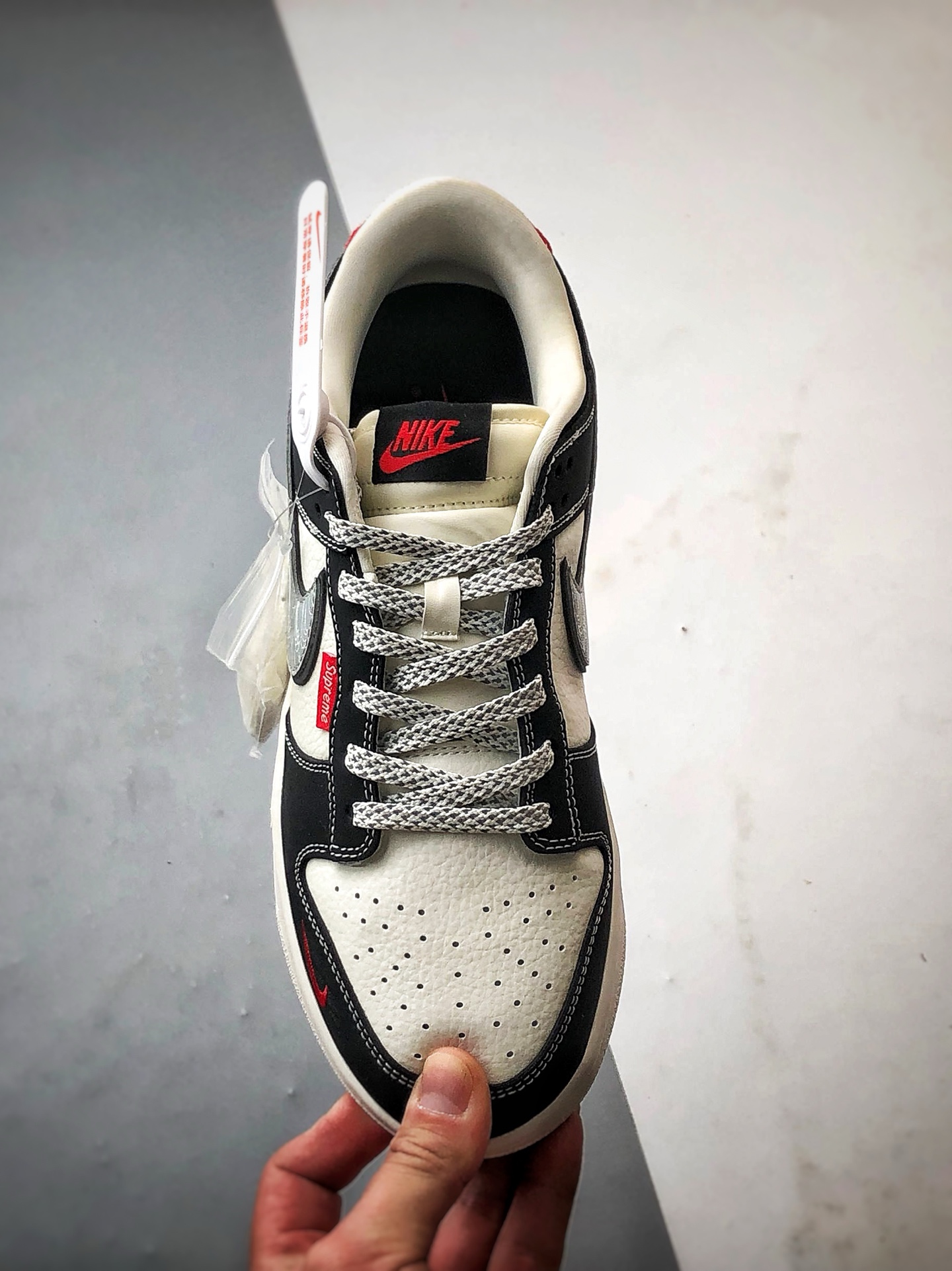 310 NK Dunk Low Retro ”DIY高端定制” 北面白黑涂鸦灰钩 低帮休闲运动板鞋 CS1688-105