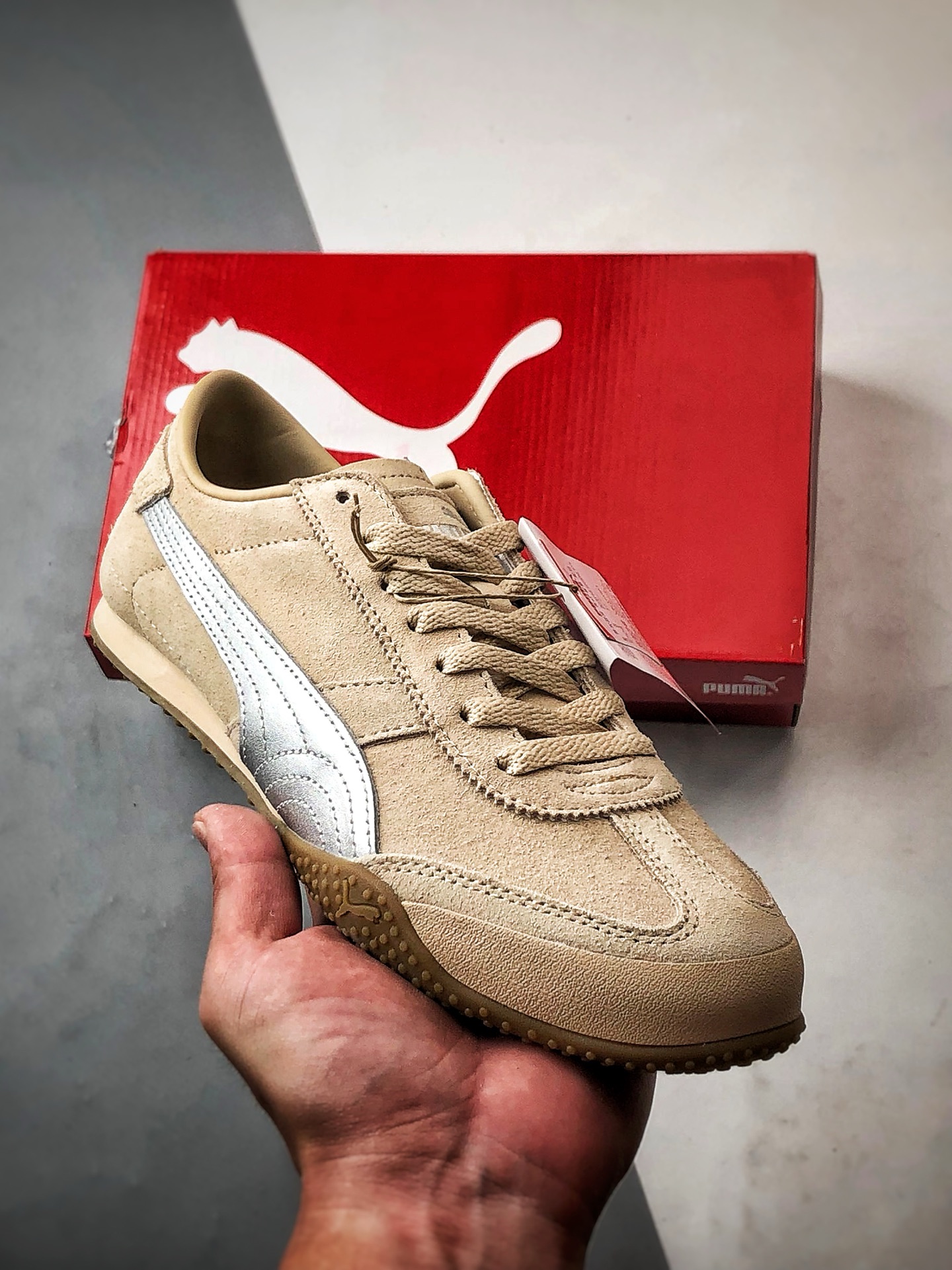 170 Puma Bella UT Suede 卡其色 低帮时尚百搭生活休闲薄底鞋 402980-02