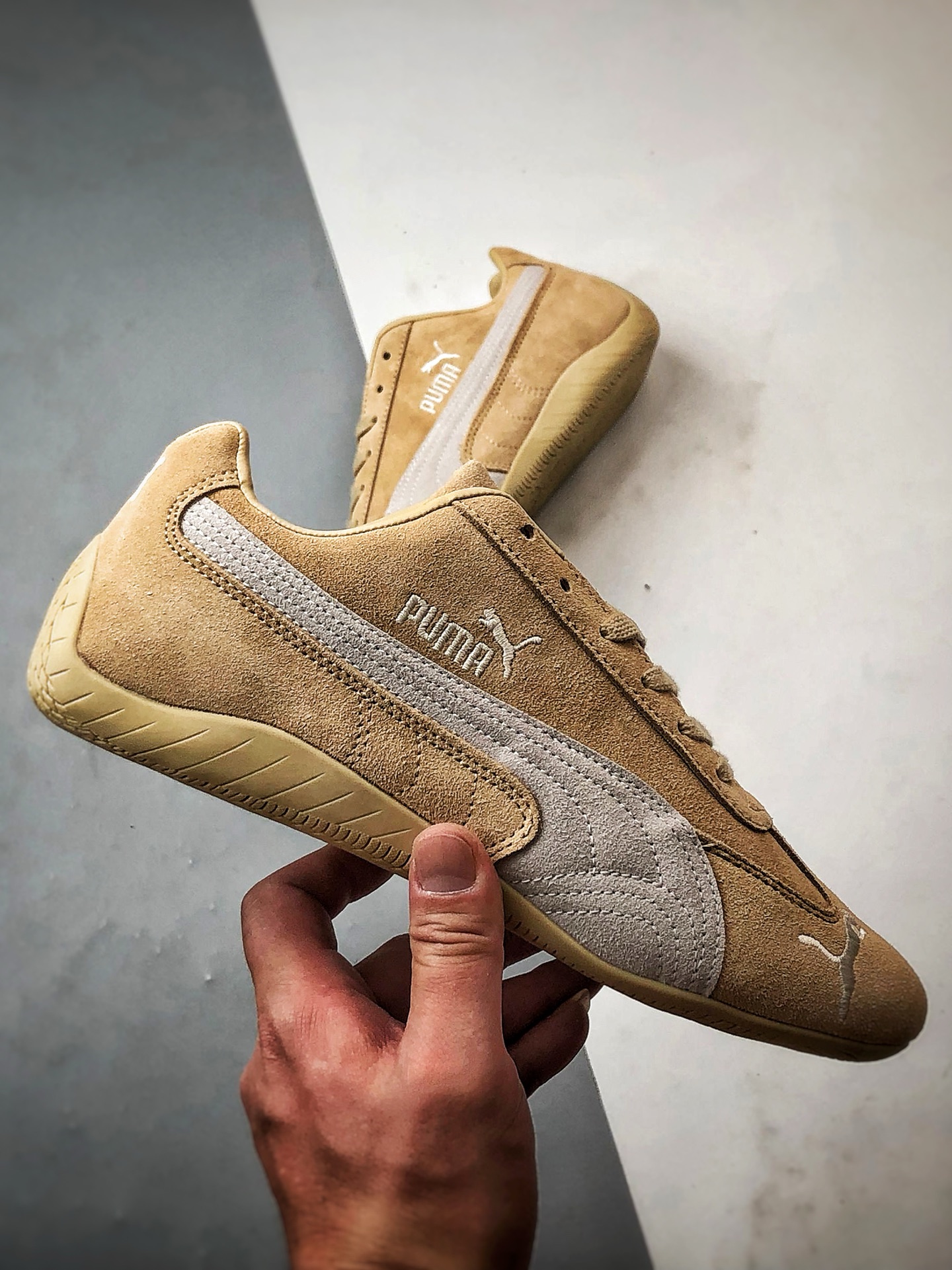 180 Puma Speedcet 棕褐色 彪马低帮复古运动休闲赛车跑鞋 403903-02