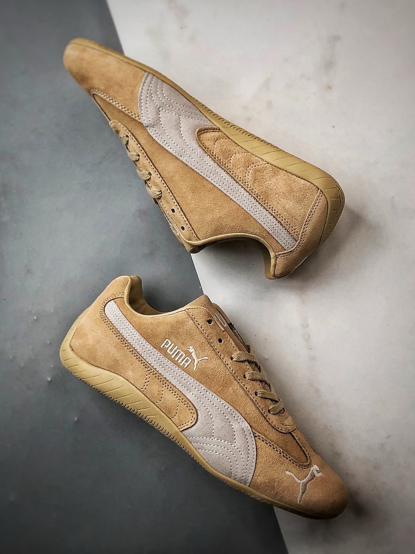 180 Puma Speedcet 棕褐色 彪马低帮复古运动休闲赛车跑鞋 403903-02