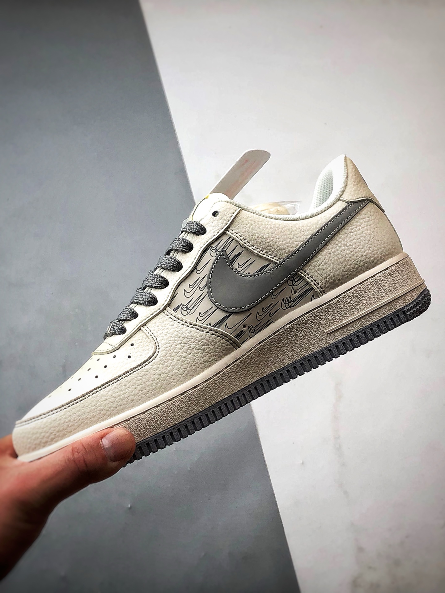 280 Air Force 1 '07 Low 印花米白灰反光 HH7518-070