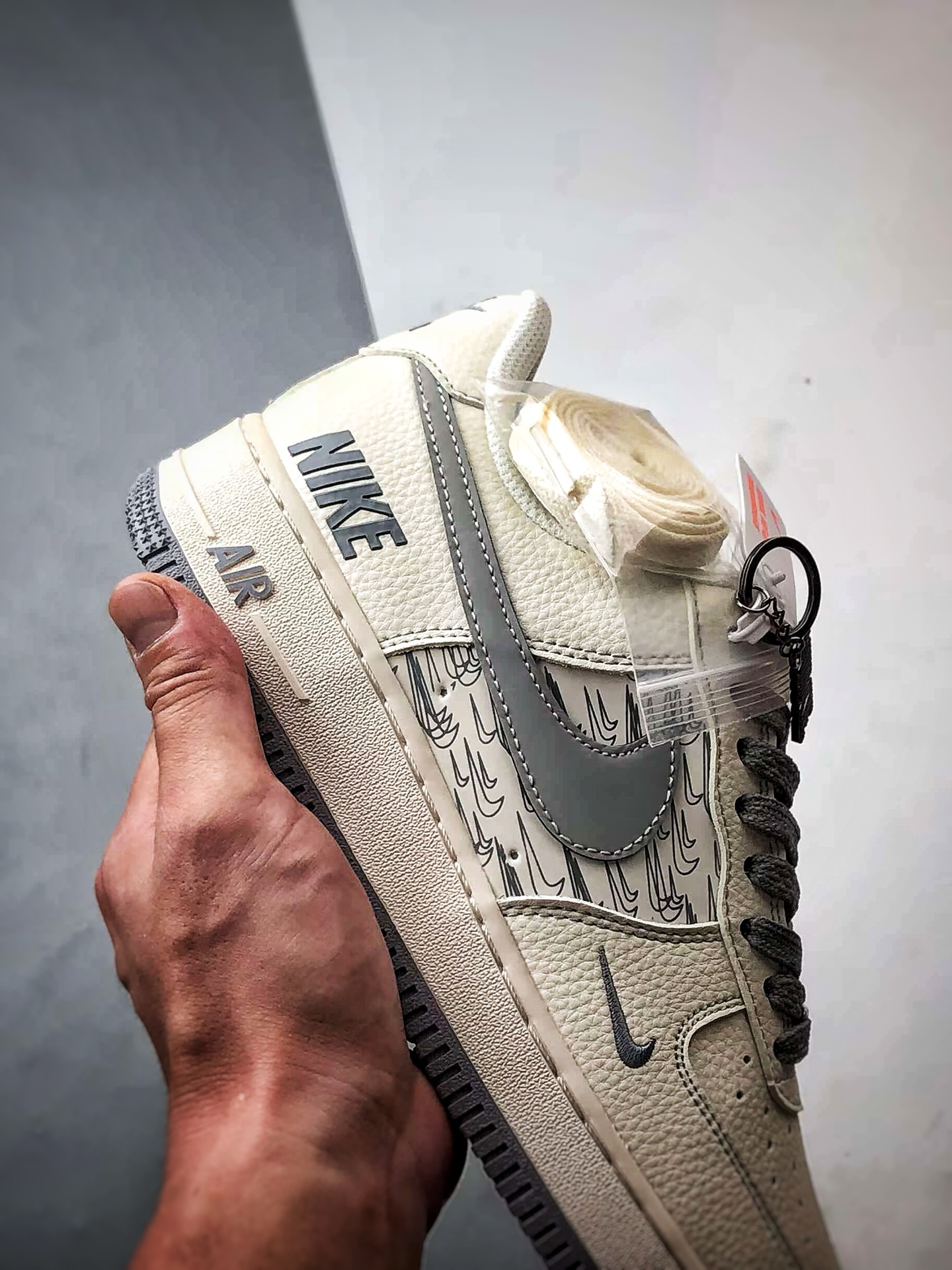 280 Air Force 1 '07 Low 印花米白灰反光 HH7518-070