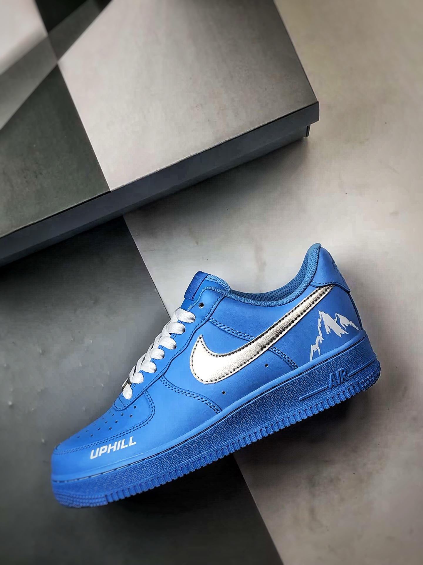 280 定制球鞋Air Force 1 Low 冰岛蓝调 蛇年蓝银 经典休闲运动板鞋 ZH0316-070