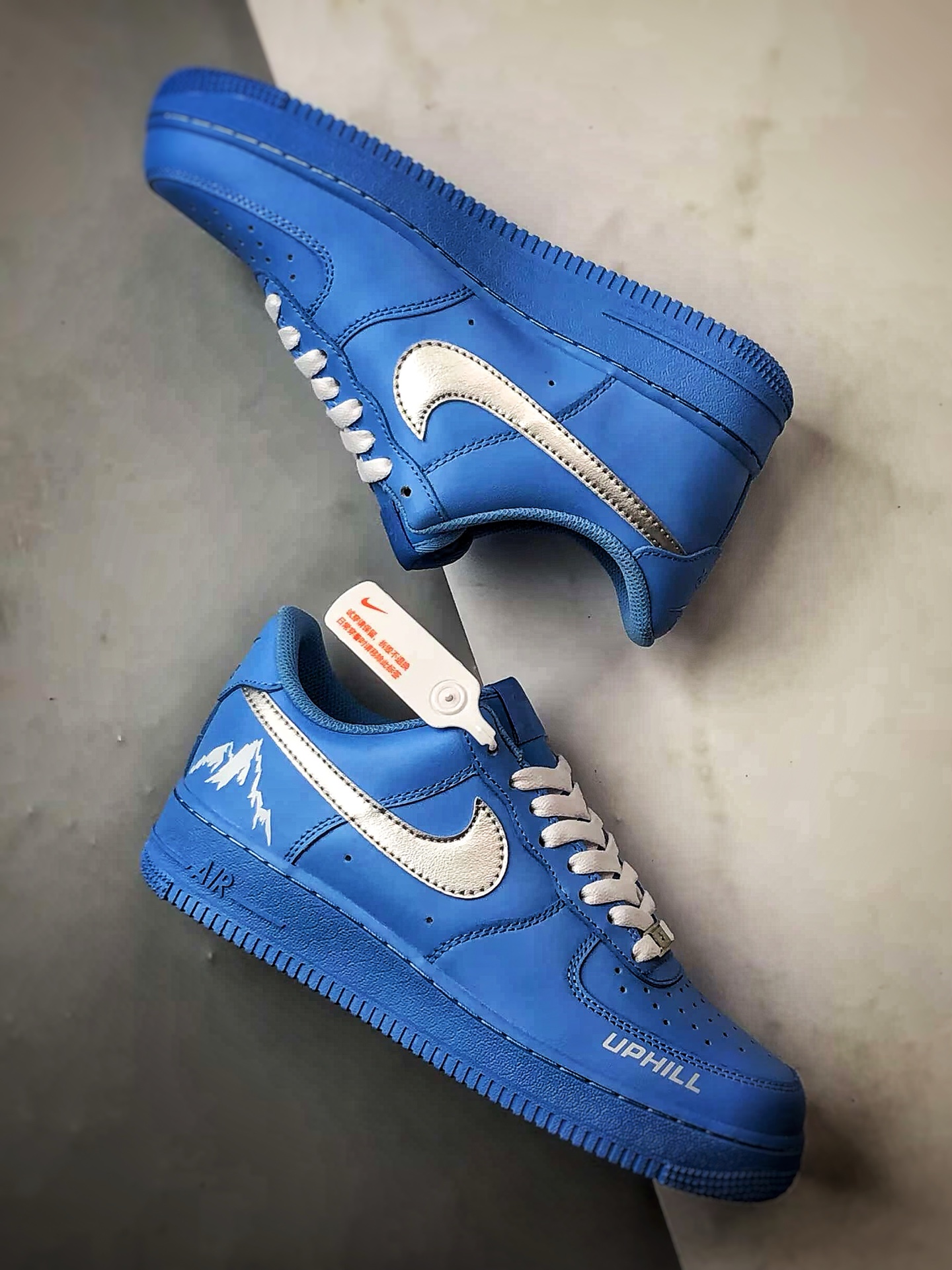 280 定制球鞋Air Force 1 Low 冰岛蓝调 蛇年蓝银 经典休闲运动板鞋 ZH0316-070