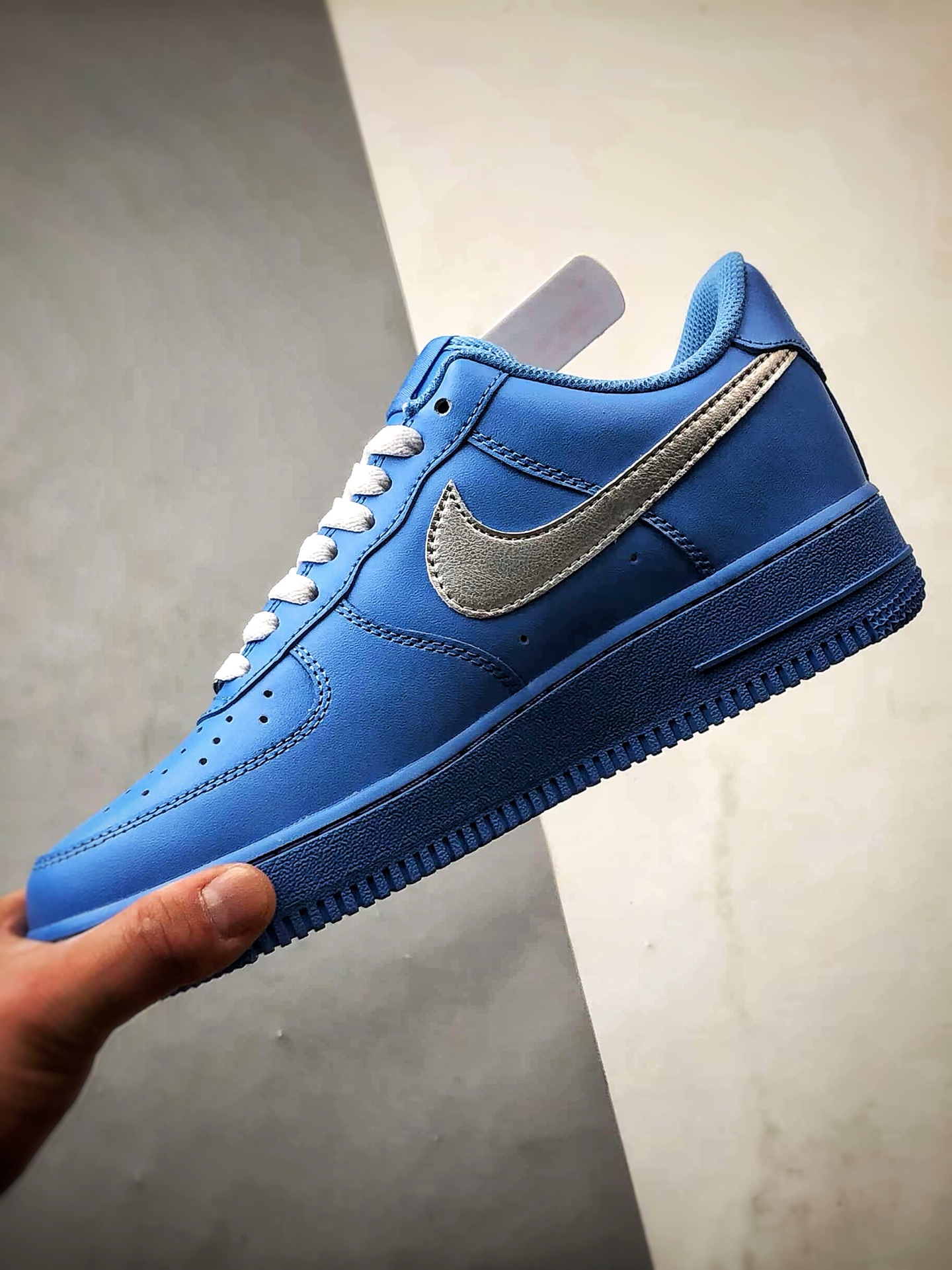 280 定制球鞋Air Force 1 Low 冰岛蓝调 蛇年蓝银 经典休闲运动板鞋 ZH0316-070