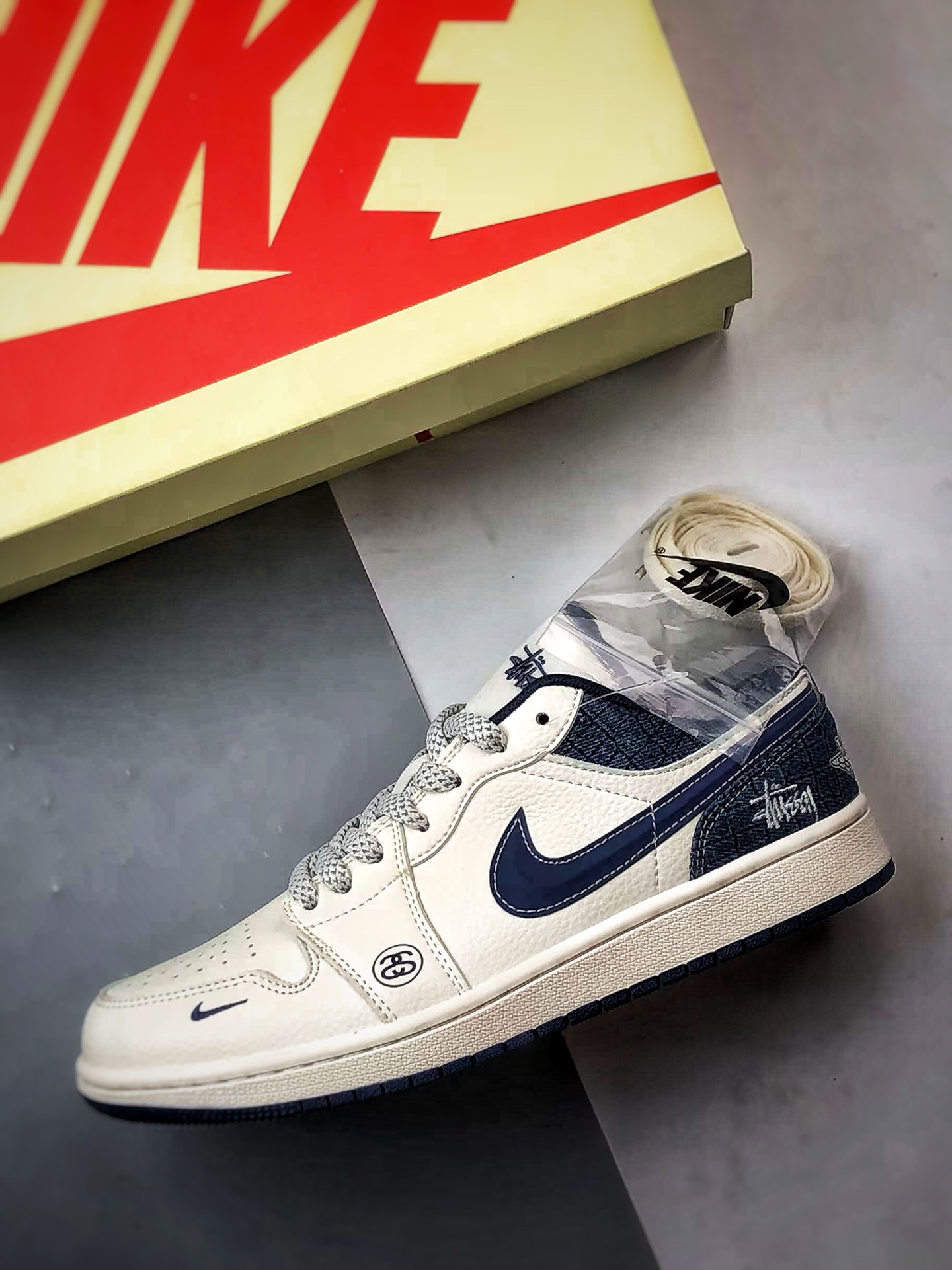 290 Air Jordan 1 Low ”高端定制” 斯图西牛仔米白深蓝 XS6086-562