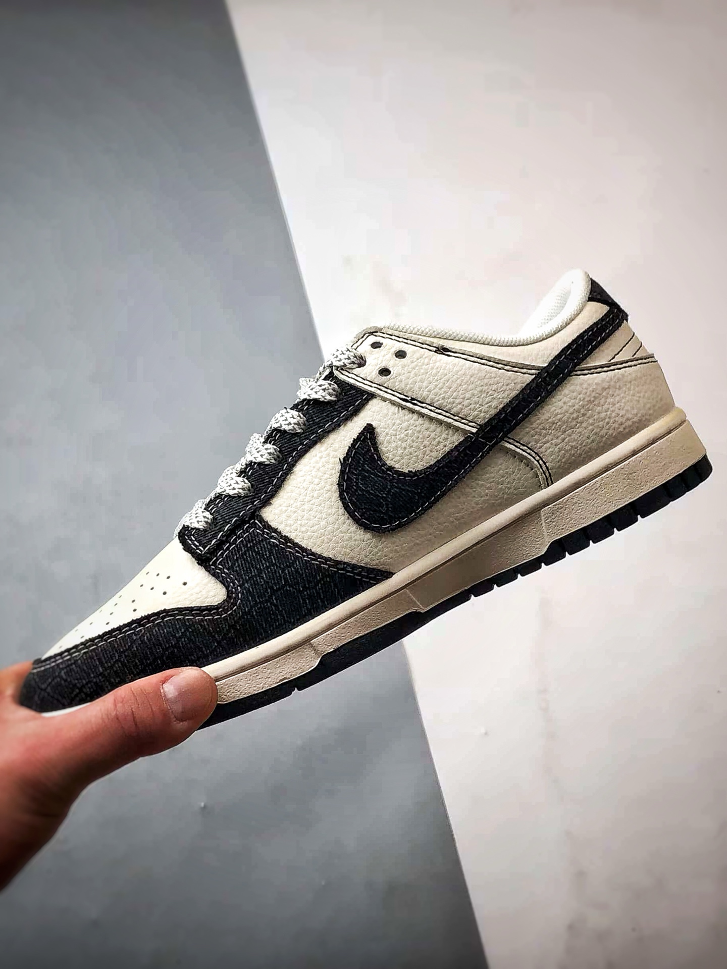290 NK Dunk Low Retro ”DIY高端定制” LV牛仔米白黑 低帮休闲运动板鞋 FC1688-223
