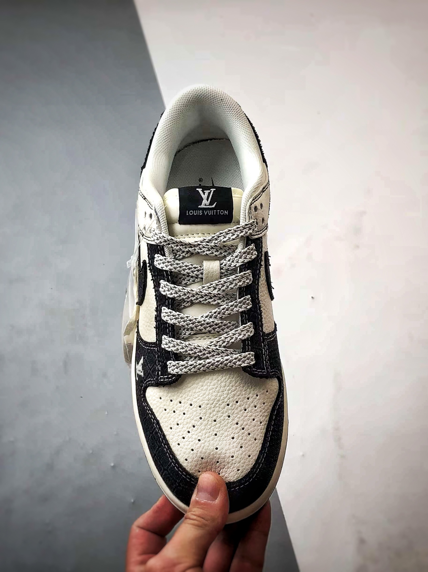 290 NK Dunk Low Retro ”DIY高端定制” LV牛仔米白黑 低帮休闲运动板鞋 FC1688-223