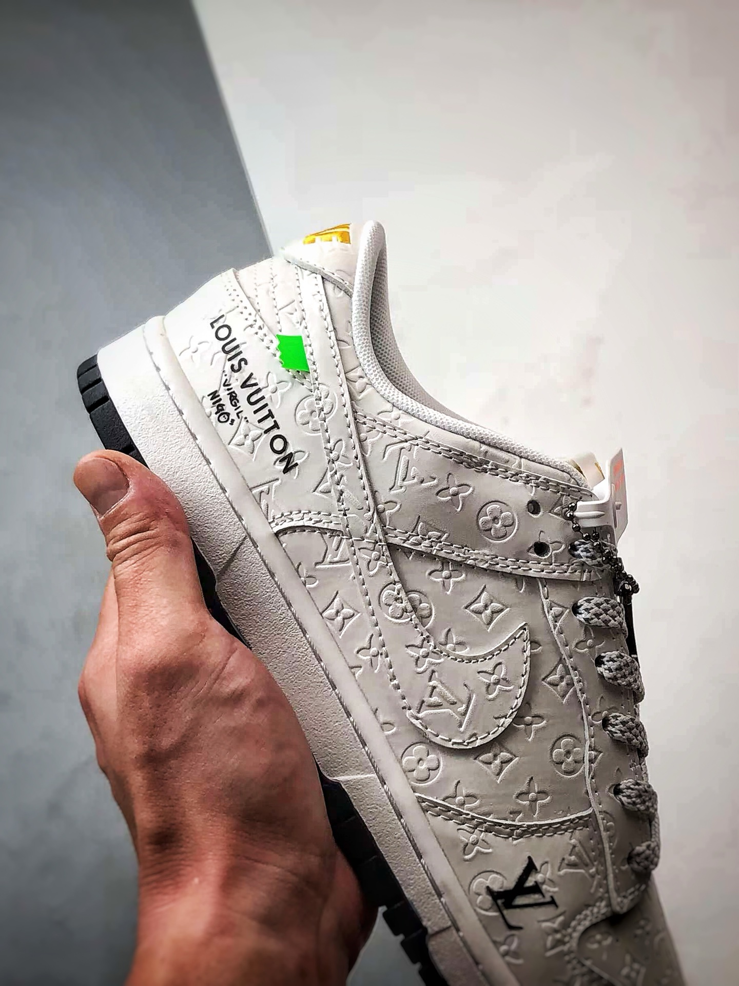 NK Dunk Low Retro ”DIY高端定制” LV满印压花白黑 低帮休闲运动板鞋 XX3168-145