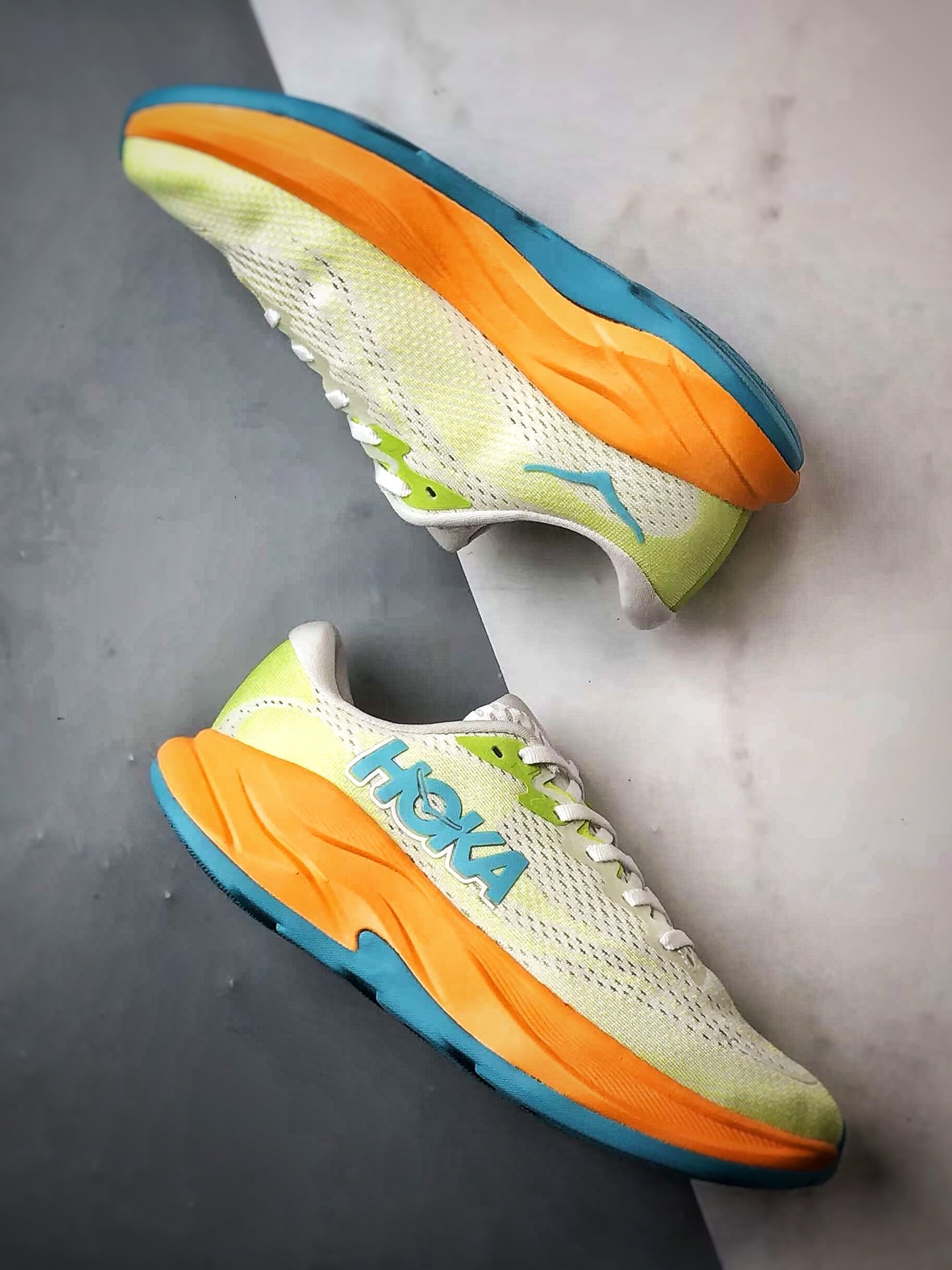 240 Hoka One One Rincon 4 浅绿橙 林康4代公路休闲跑步鞋 1155130-TFLT