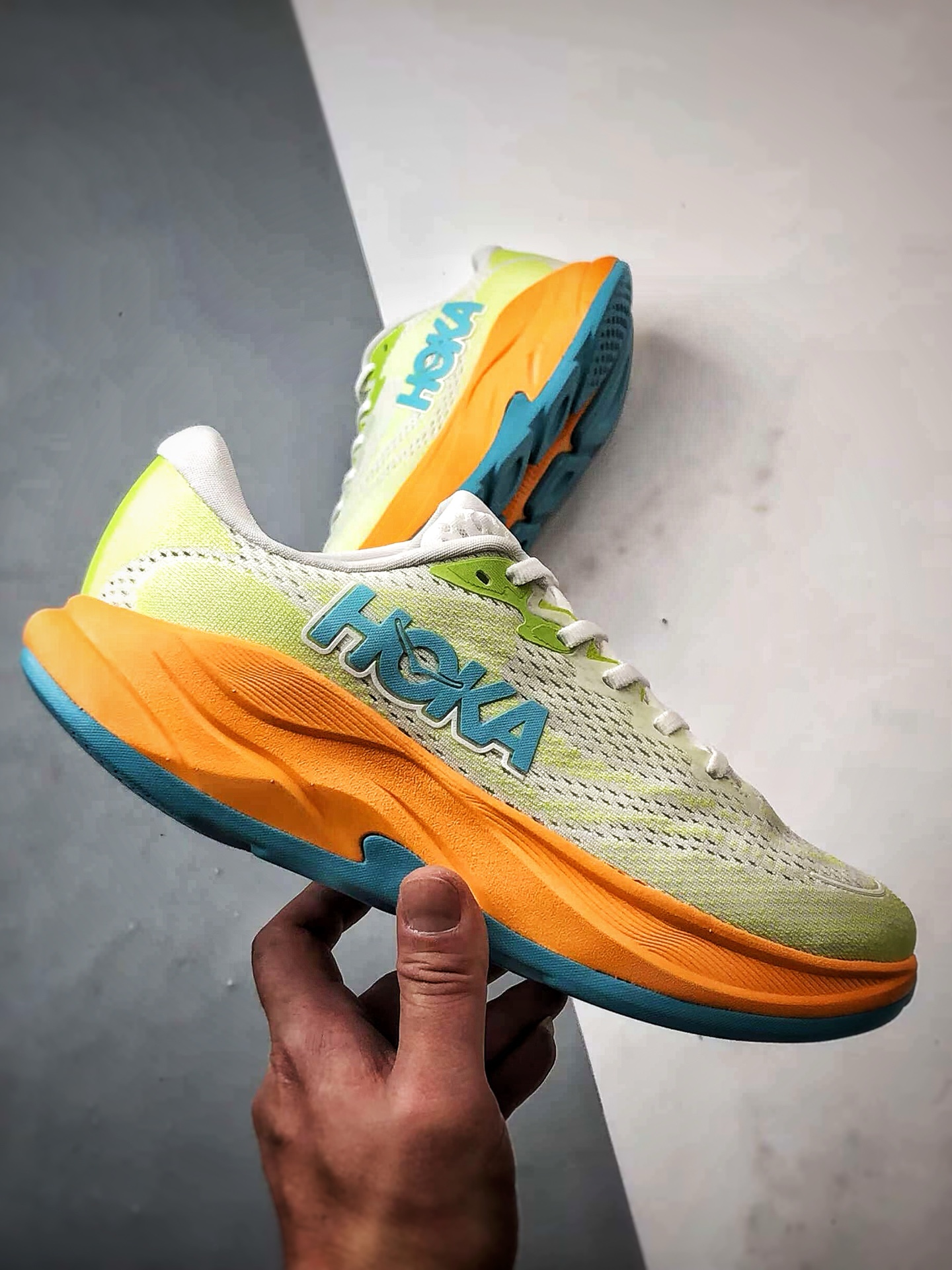 240 Hoka One One Rincon 4 浅绿橙 林康4代公路休闲跑步鞋 1155130-TFLT