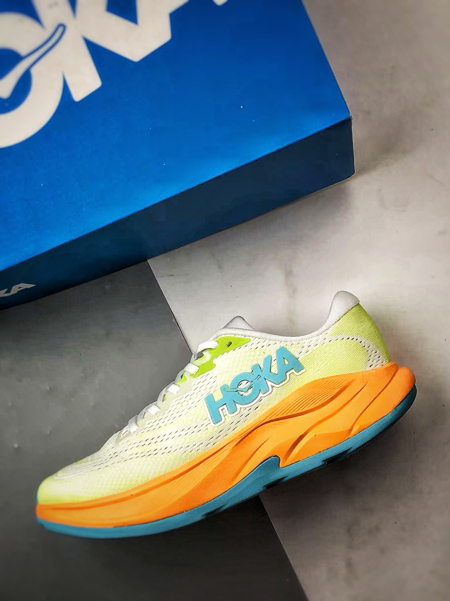 240 Hoka One One Rincon 4 浅绿橙 林康4代公路休闲跑步鞋 1155130-TFLT