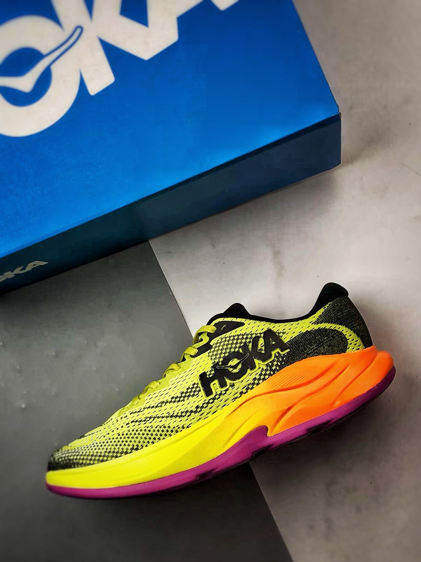 240 Hoka One One Rincon 4 黄橙紫 林康4代公路休闲跑步鞋 1155130-HKC