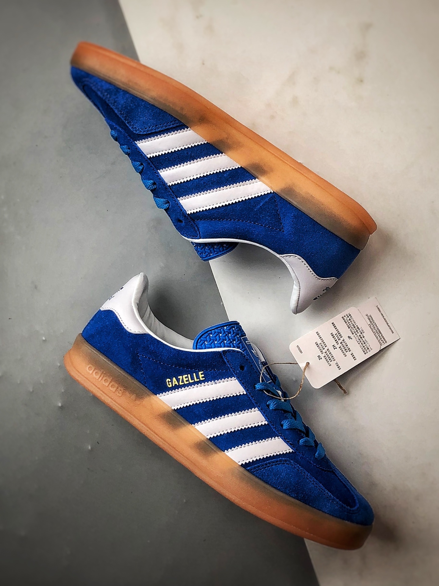 AD Originals Gazelle Indoor 蓝白 三叶草复古休闲运动板鞋 JI2061