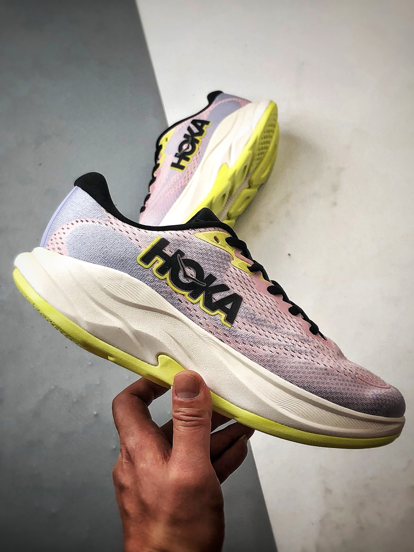 Hoka One One Rincon 4 粉黄 林康4代公路休闲跑步鞋 11551301-CTNS