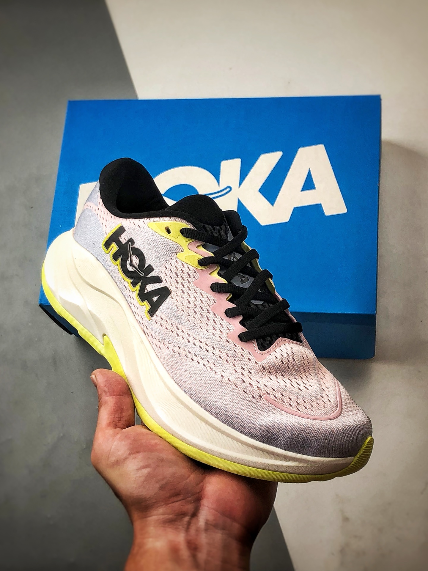 Hoka One One Rincon 4 粉黄 林康4代公路休闲跑步鞋 11551301-CTNS