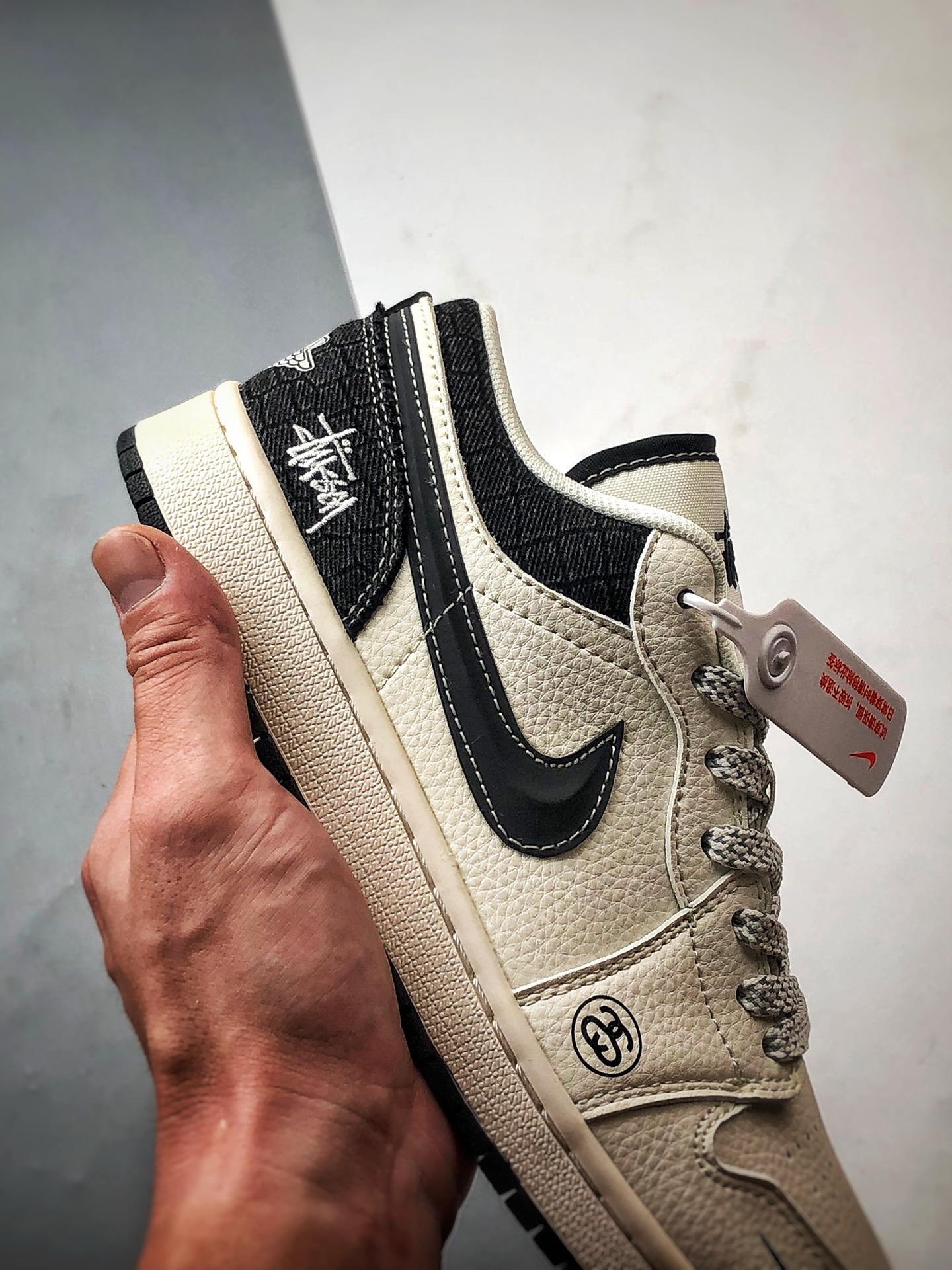 Air Jordan 1 Low ”高端定制” 斯图西牛仔米白黑 XS6086-561