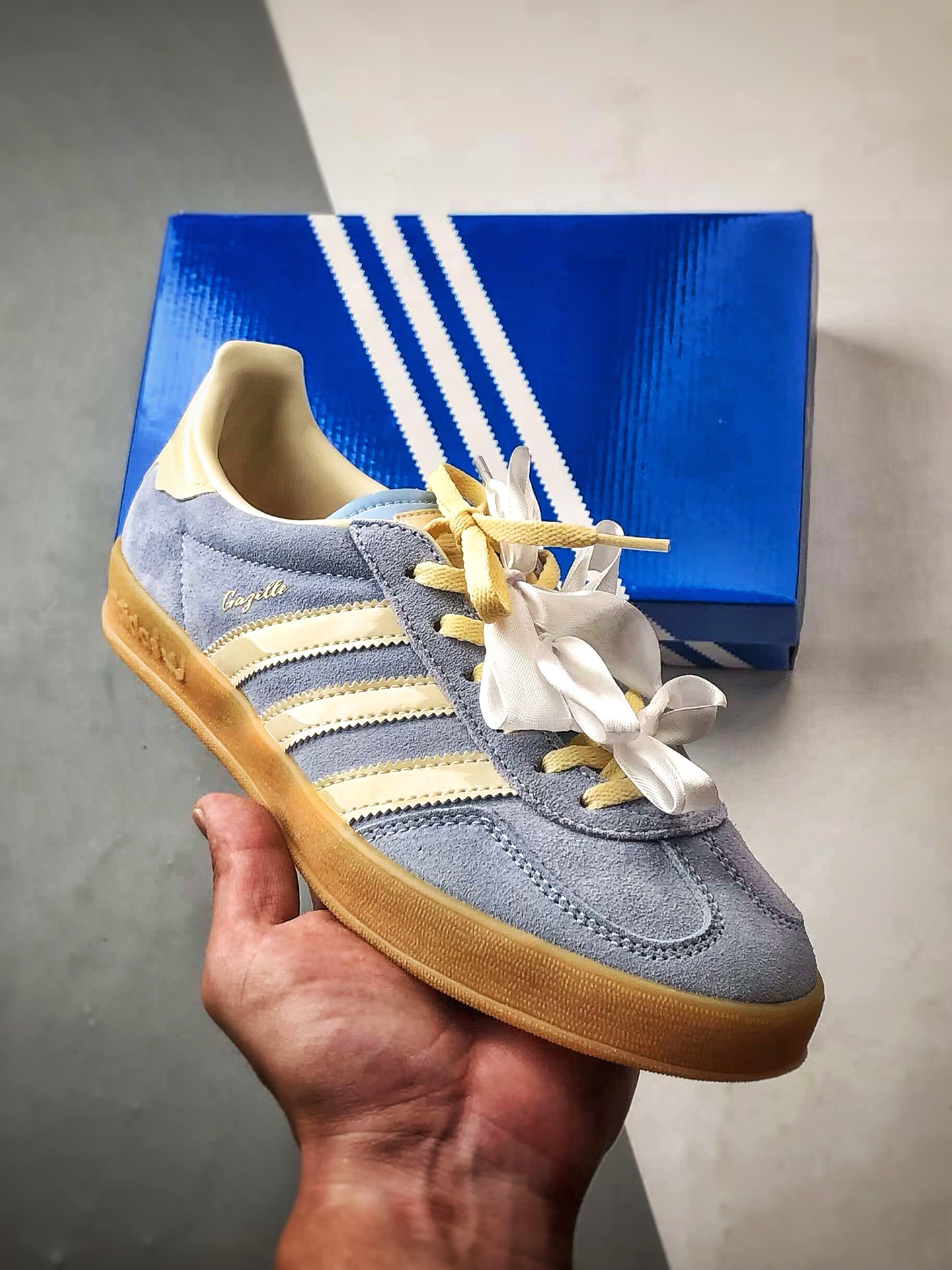 AD Originals Gazelle Indoor 海盐蓝 三叶草复古休闲运动板鞋 JR8029