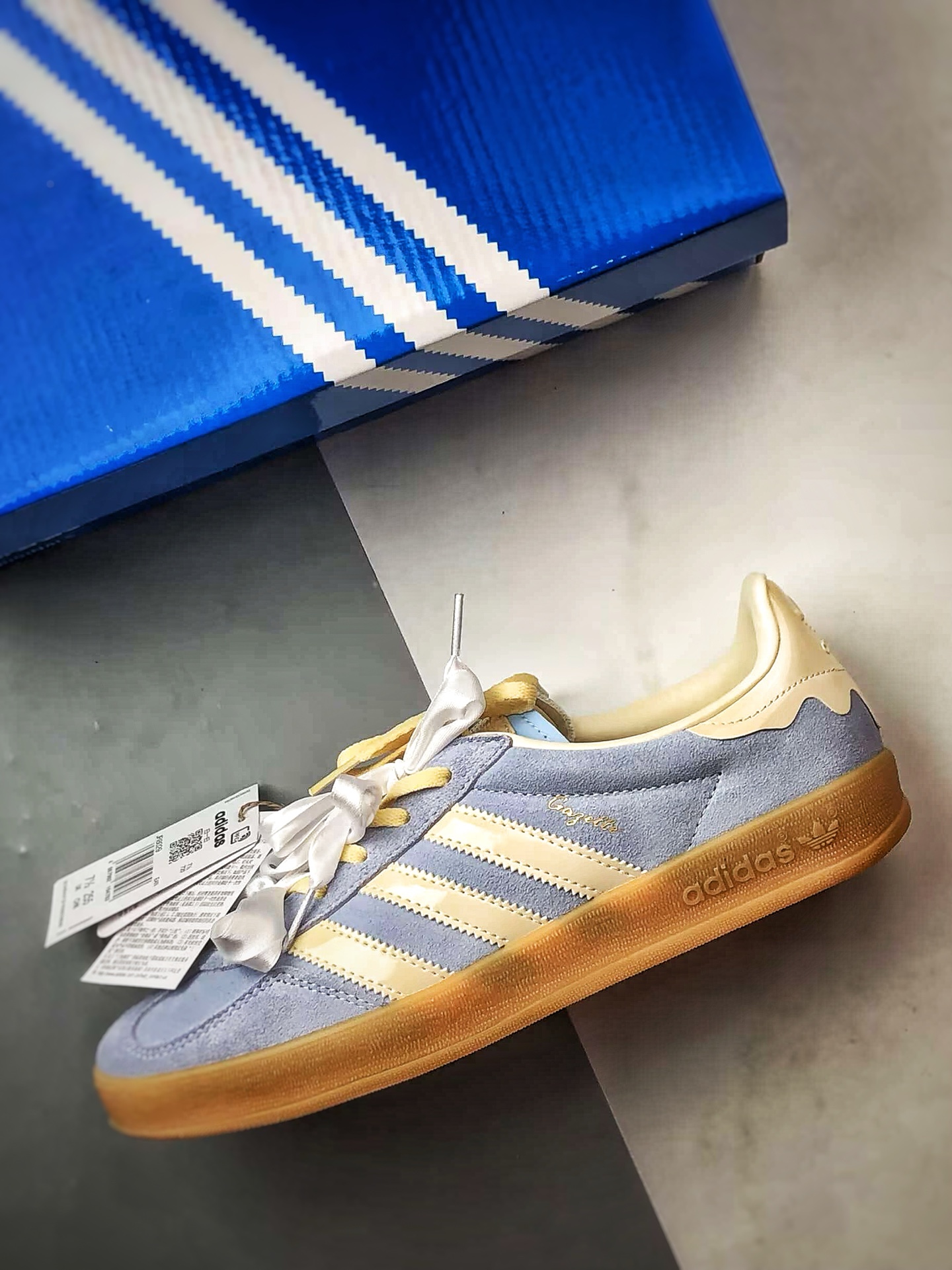 AD Originals Gazelle Indoor 海盐蓝 三叶草复古休闲运动板鞋 JR8029