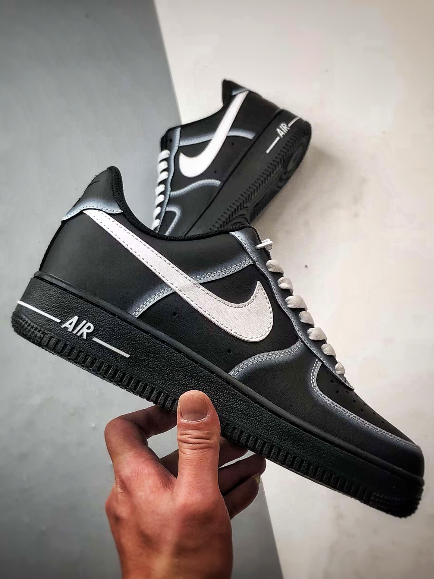 定制球鞋Air Force 1 Low 暗夜幽灵 黑白 经典休闲运动板鞋 DD8959-001